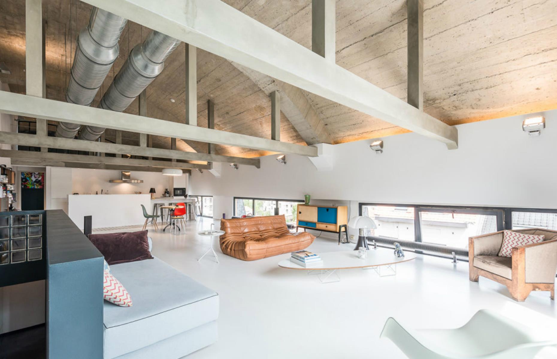 Industrial penthouse, Brussels, Belgium