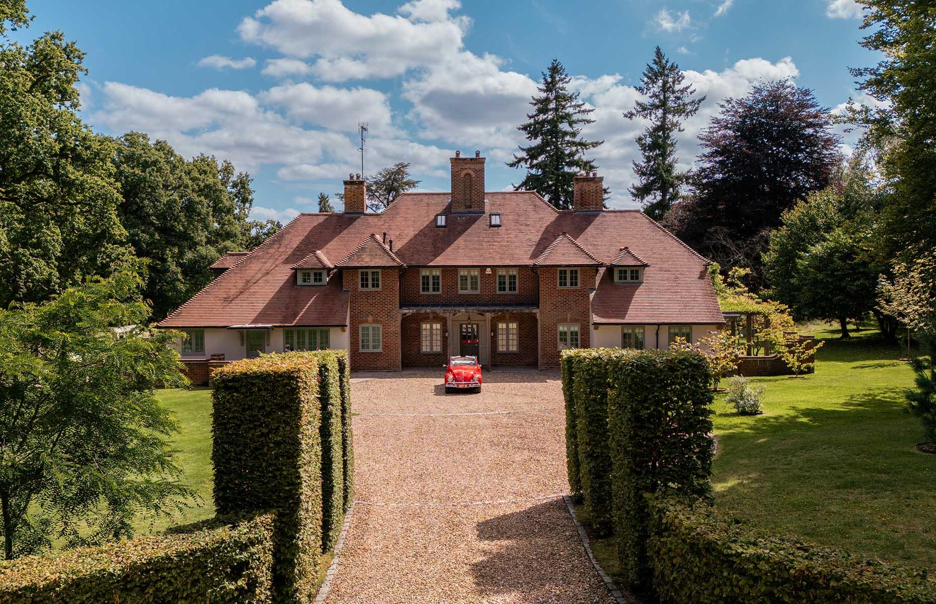 Car collector's country estate, Surrey, England