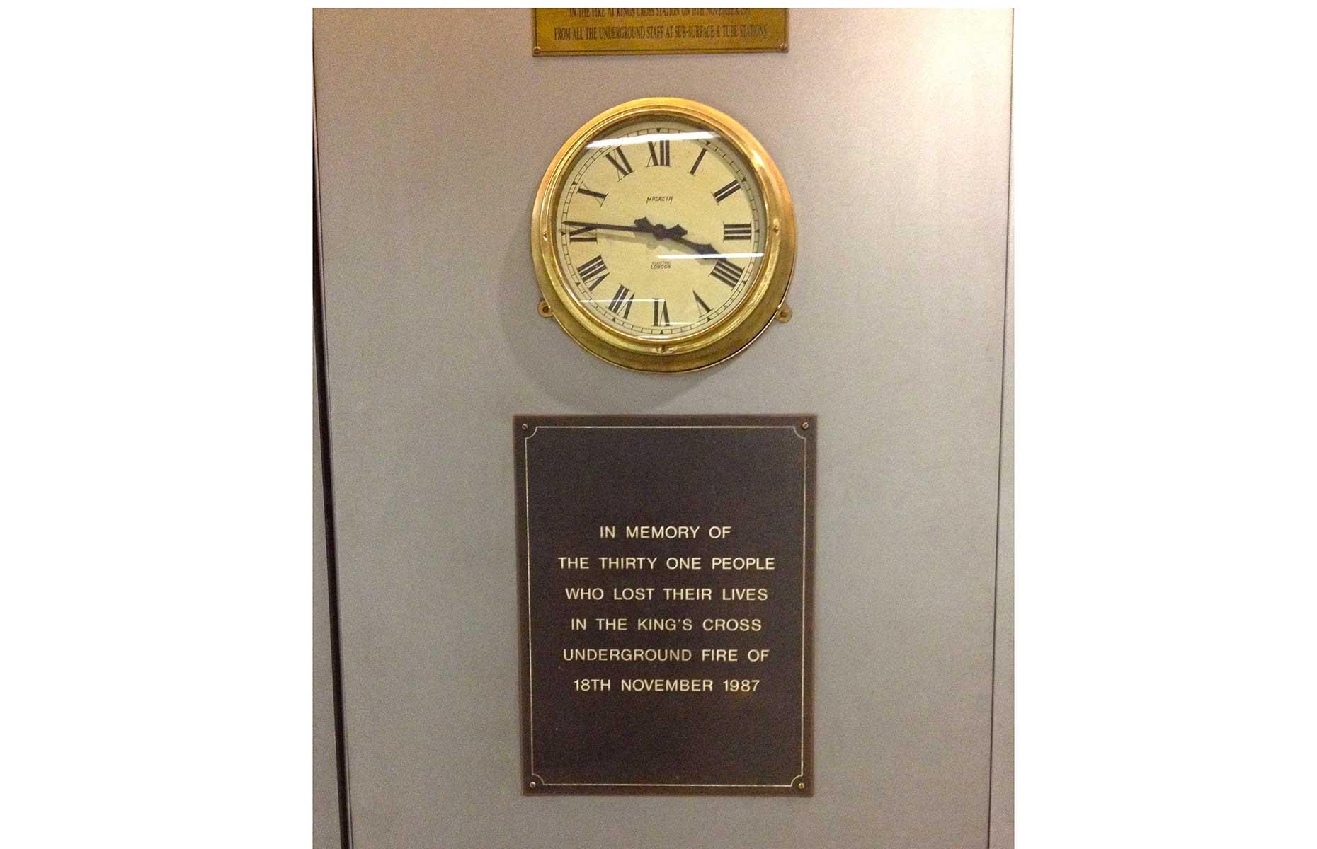 This memorial plaque remembers a tragic fire