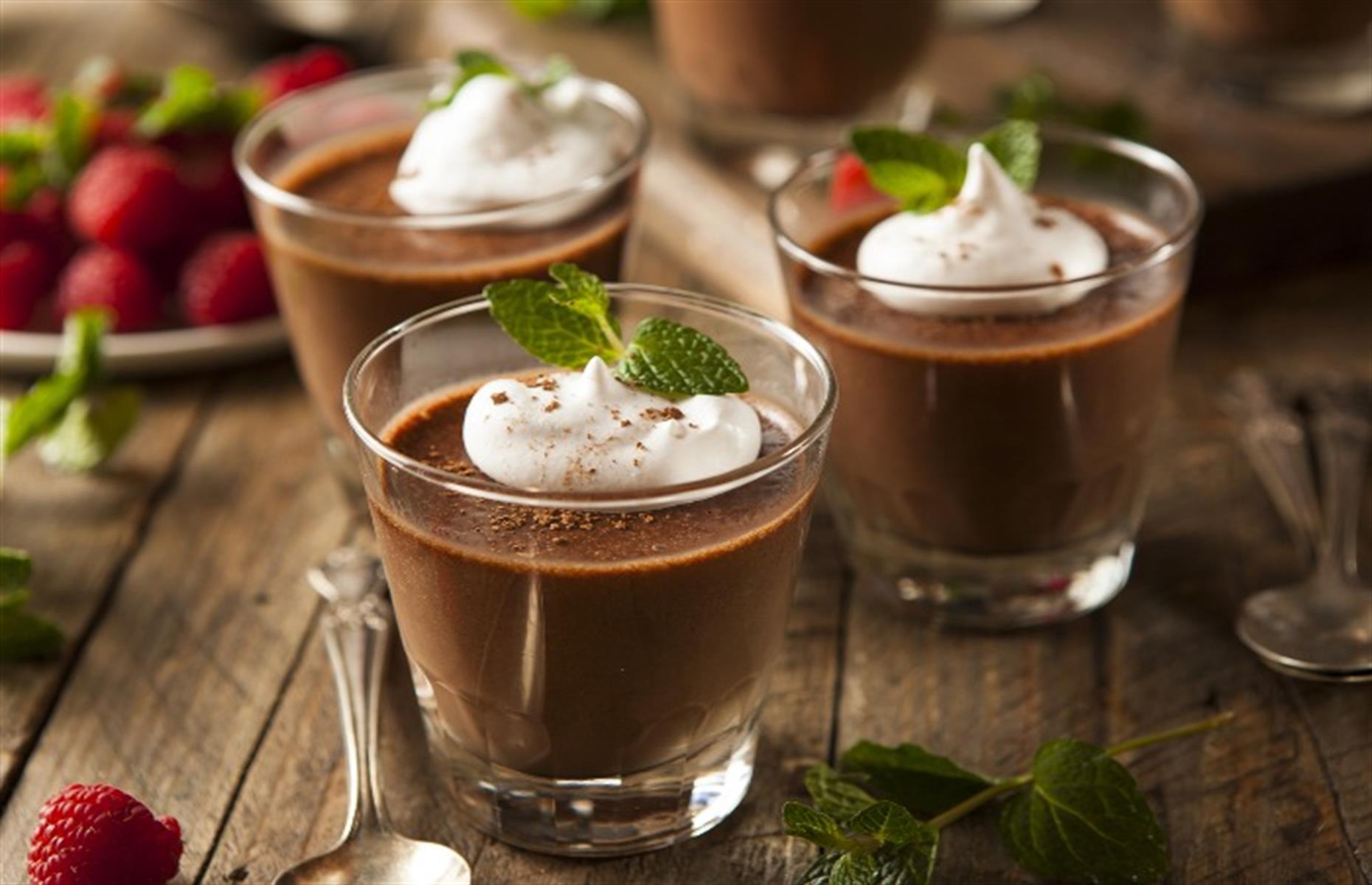 Dark chocolate mousse