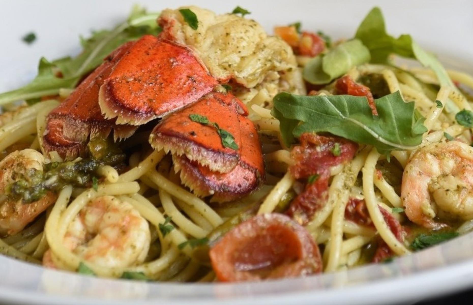 Kentucky: spaghetti con aragosta, pomodoro e arugula, Vincenzo's, Louisville