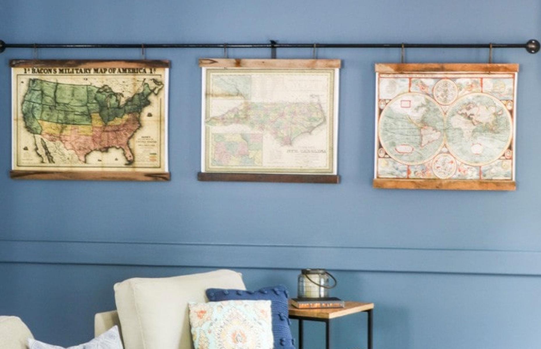 Style a wall with picture frames