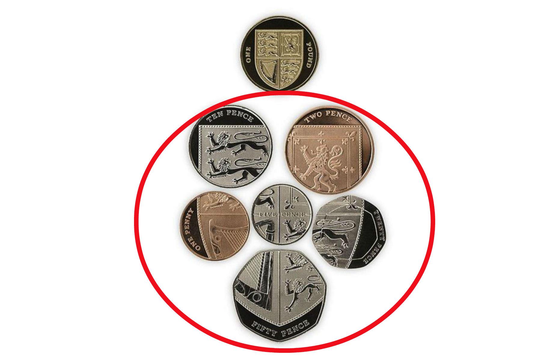 British coins: shield design