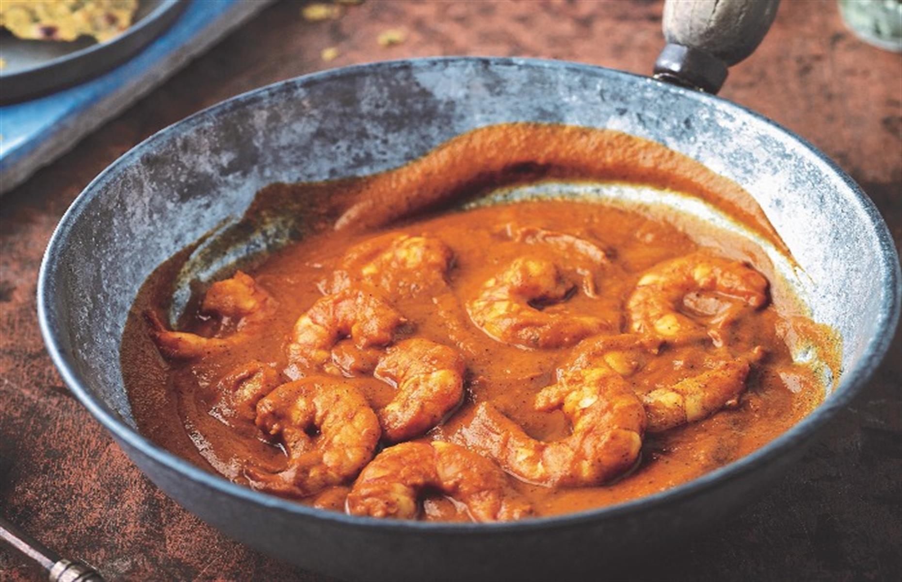 Quick mustard prawn curry