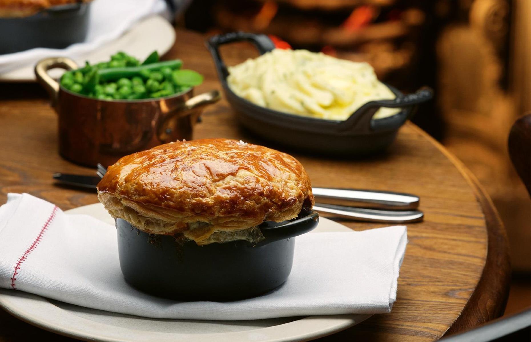 Chicken and mushroom pot pies