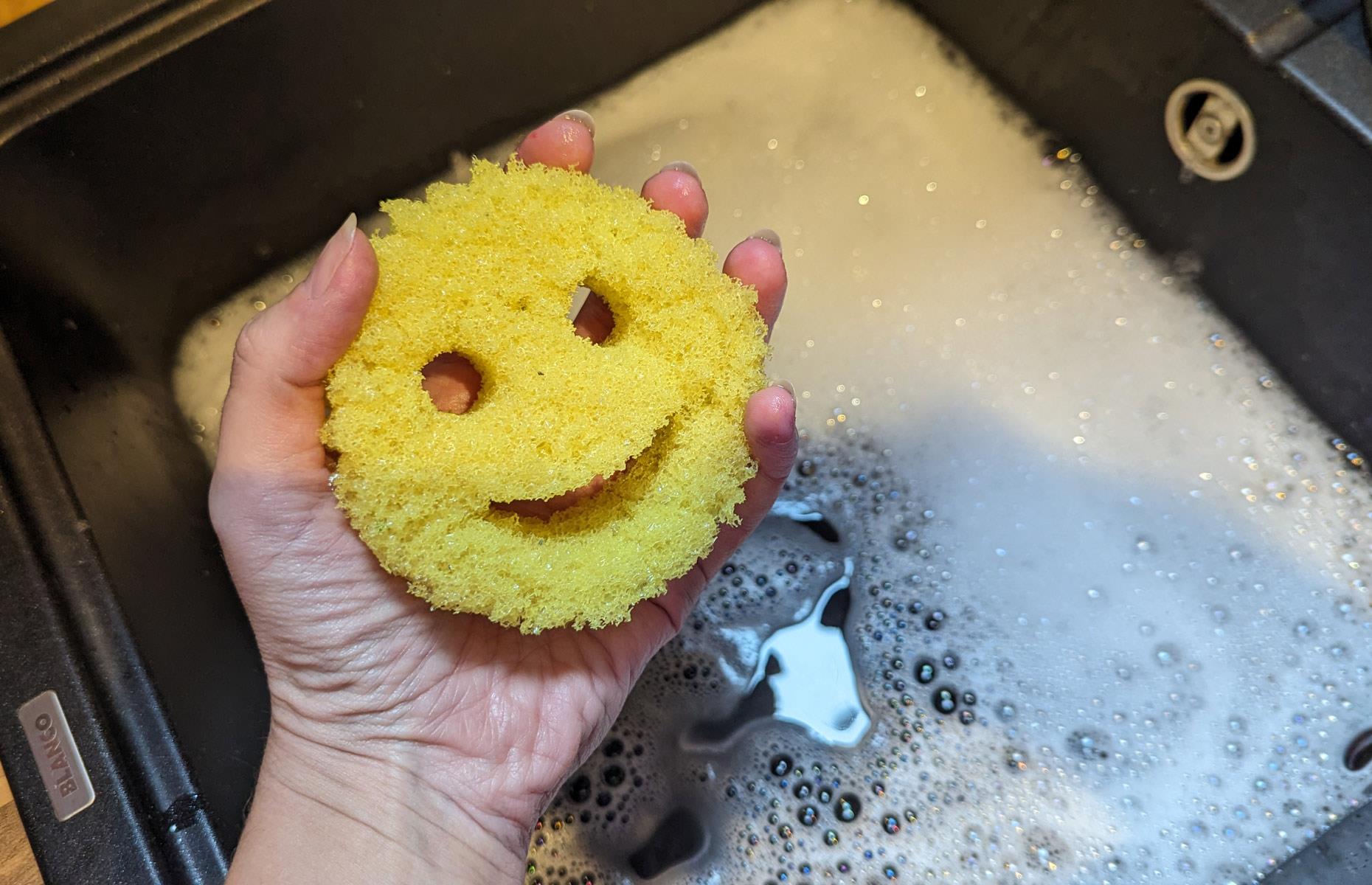 Cut your Scrub Daddy in half