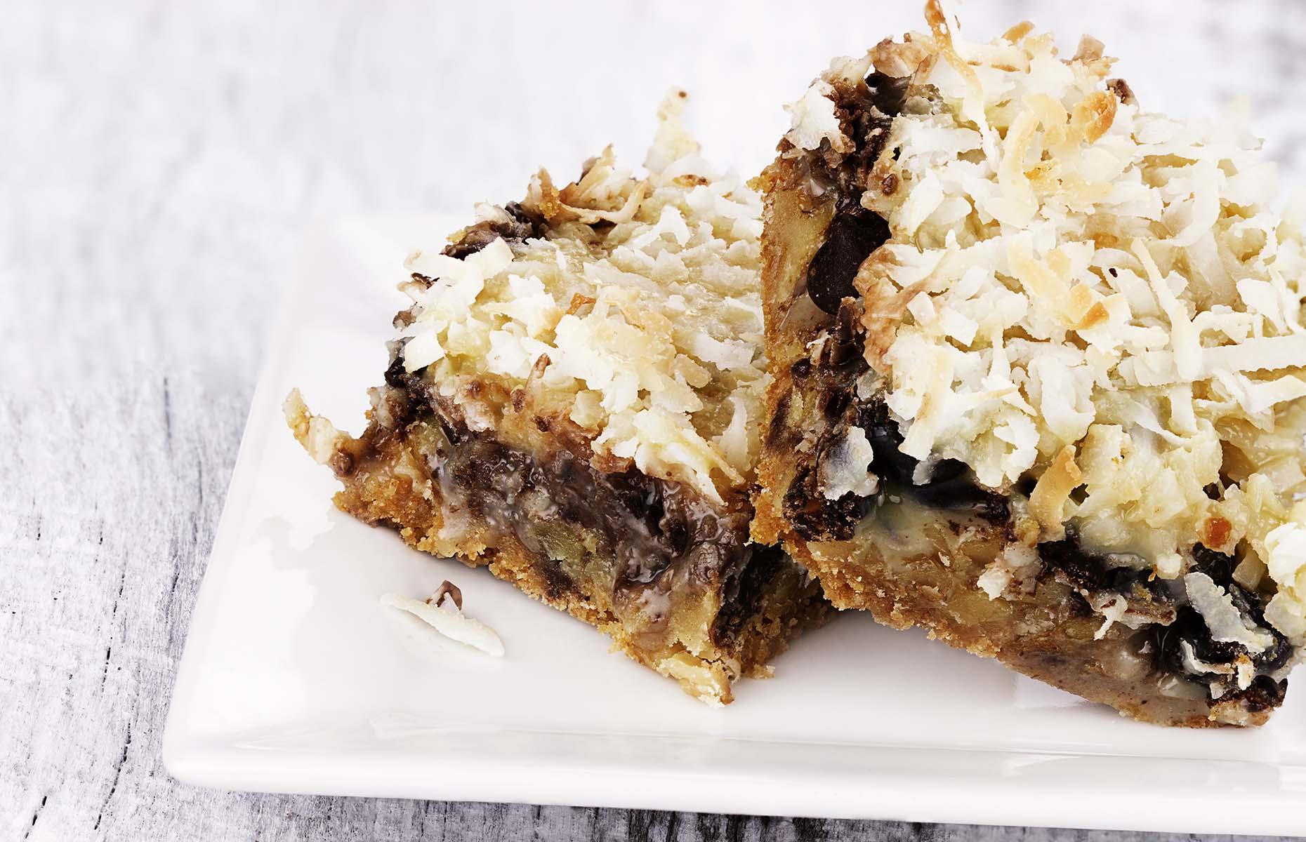 Chocolate coconut slice