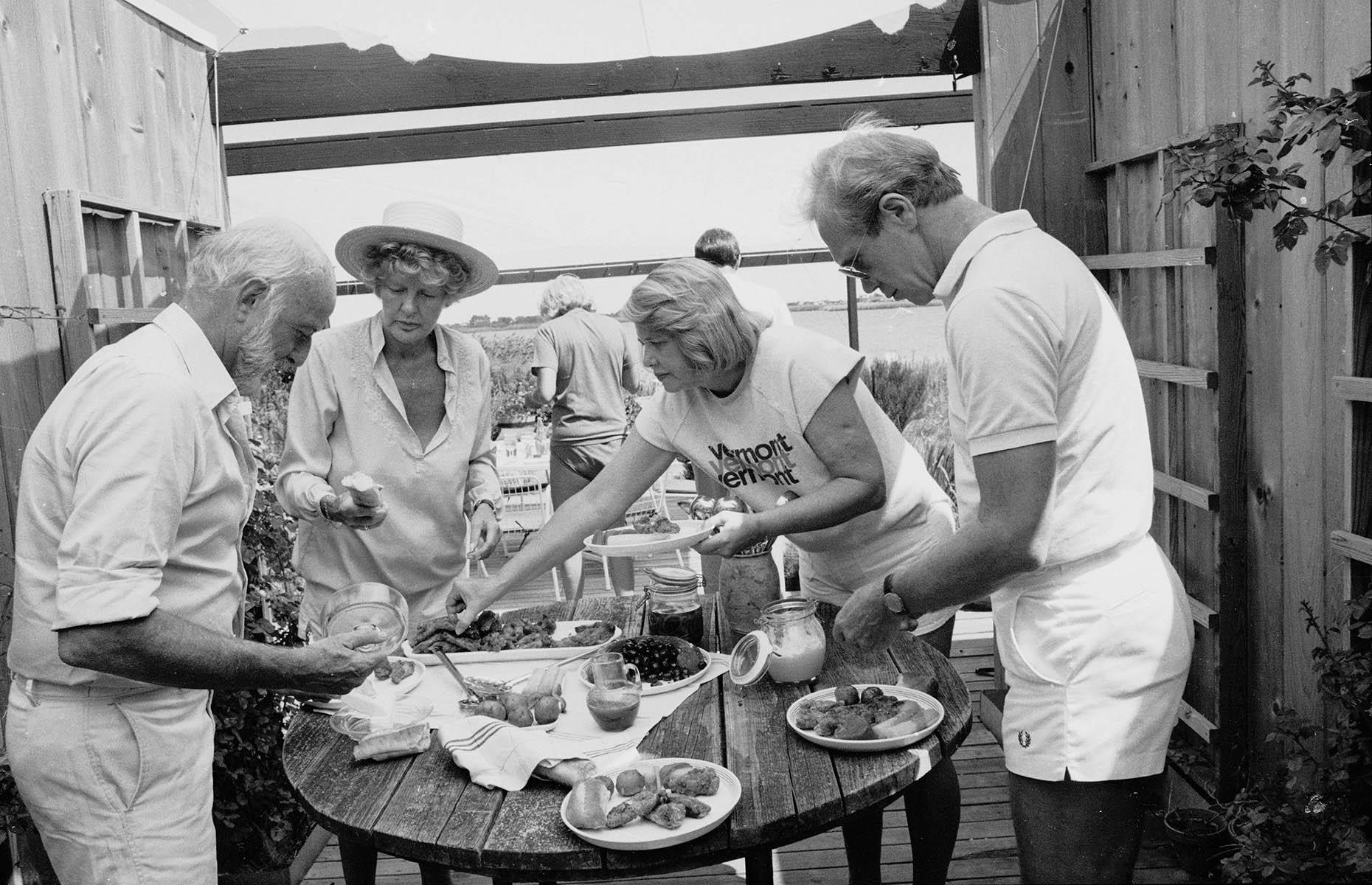 1980s: Lee Bailey at a Long Island barbecue