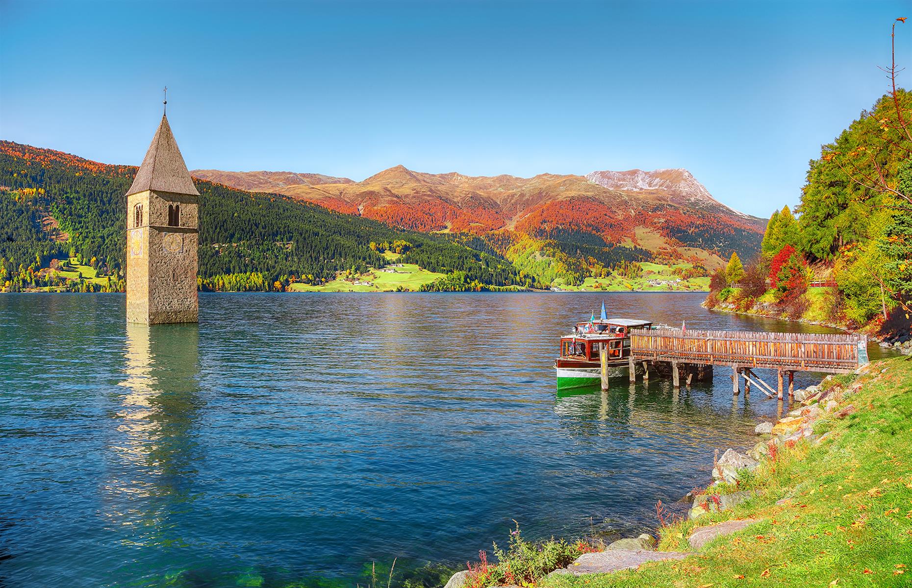 Lake Resia, South Tyrol, Italy