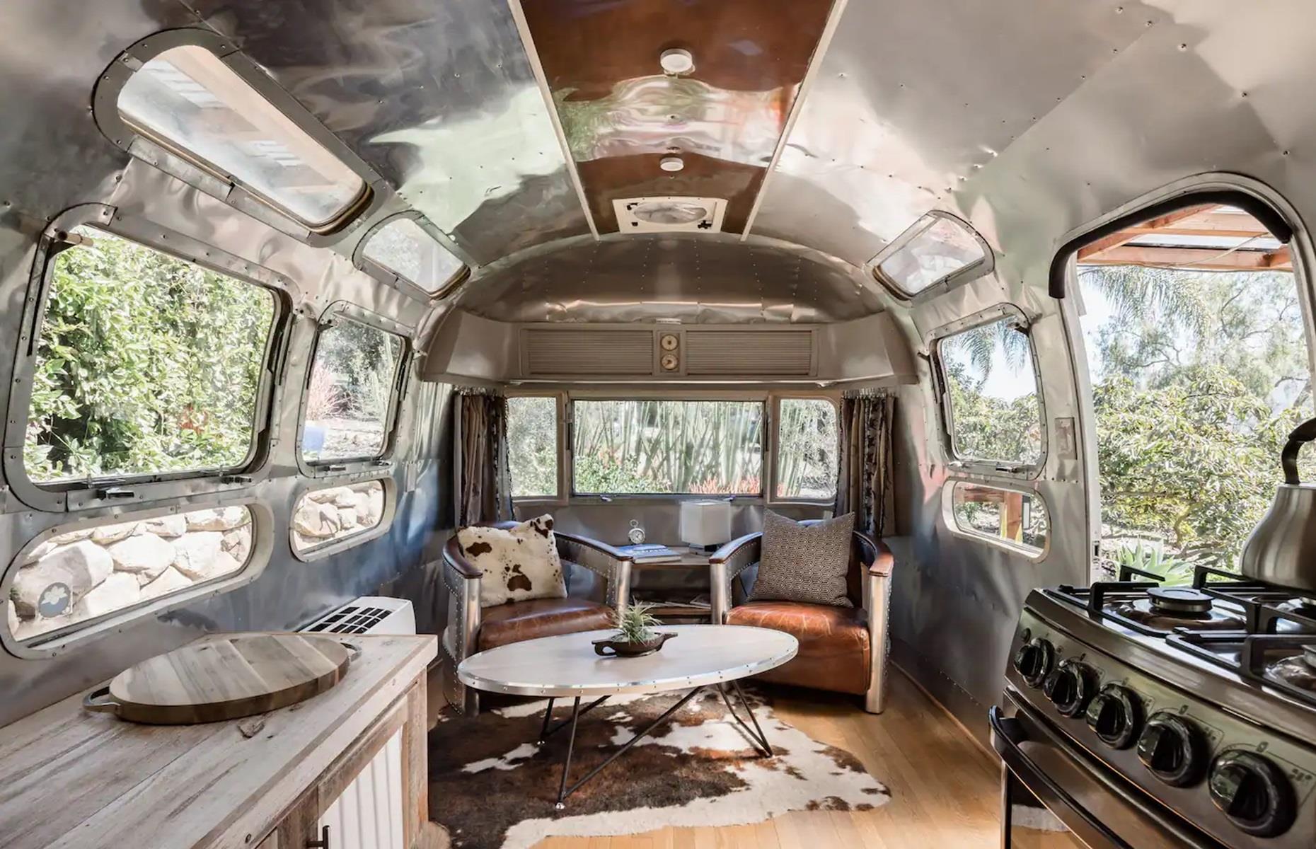 Converted 1974 airstream, California, USA