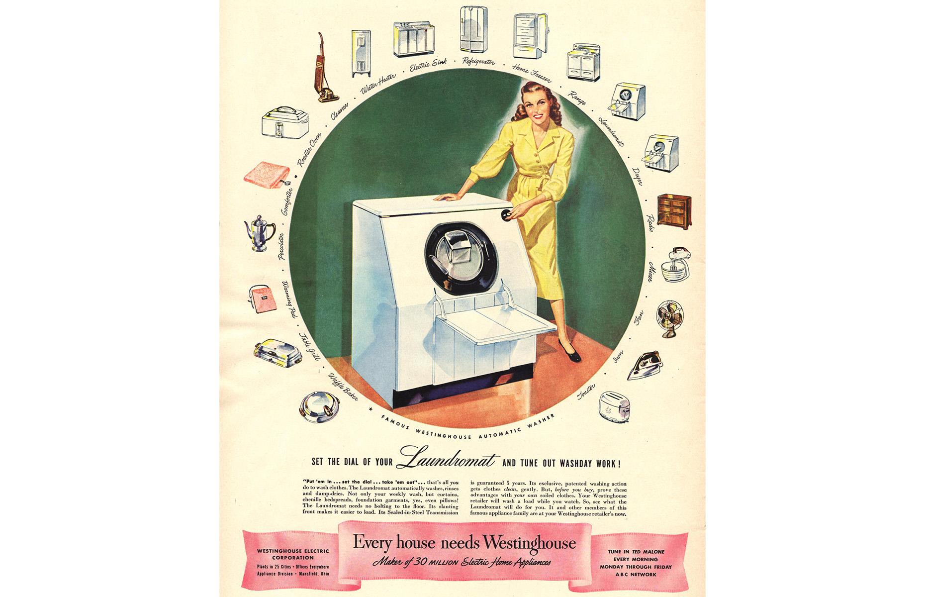 1940s: Westinghouse washing machines