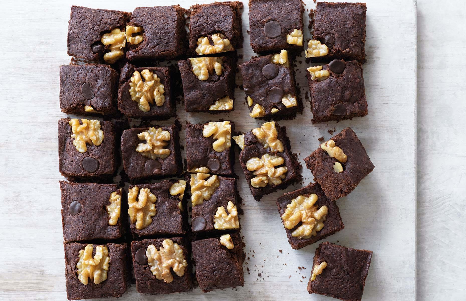 Fudgy espresso vegan brownies
