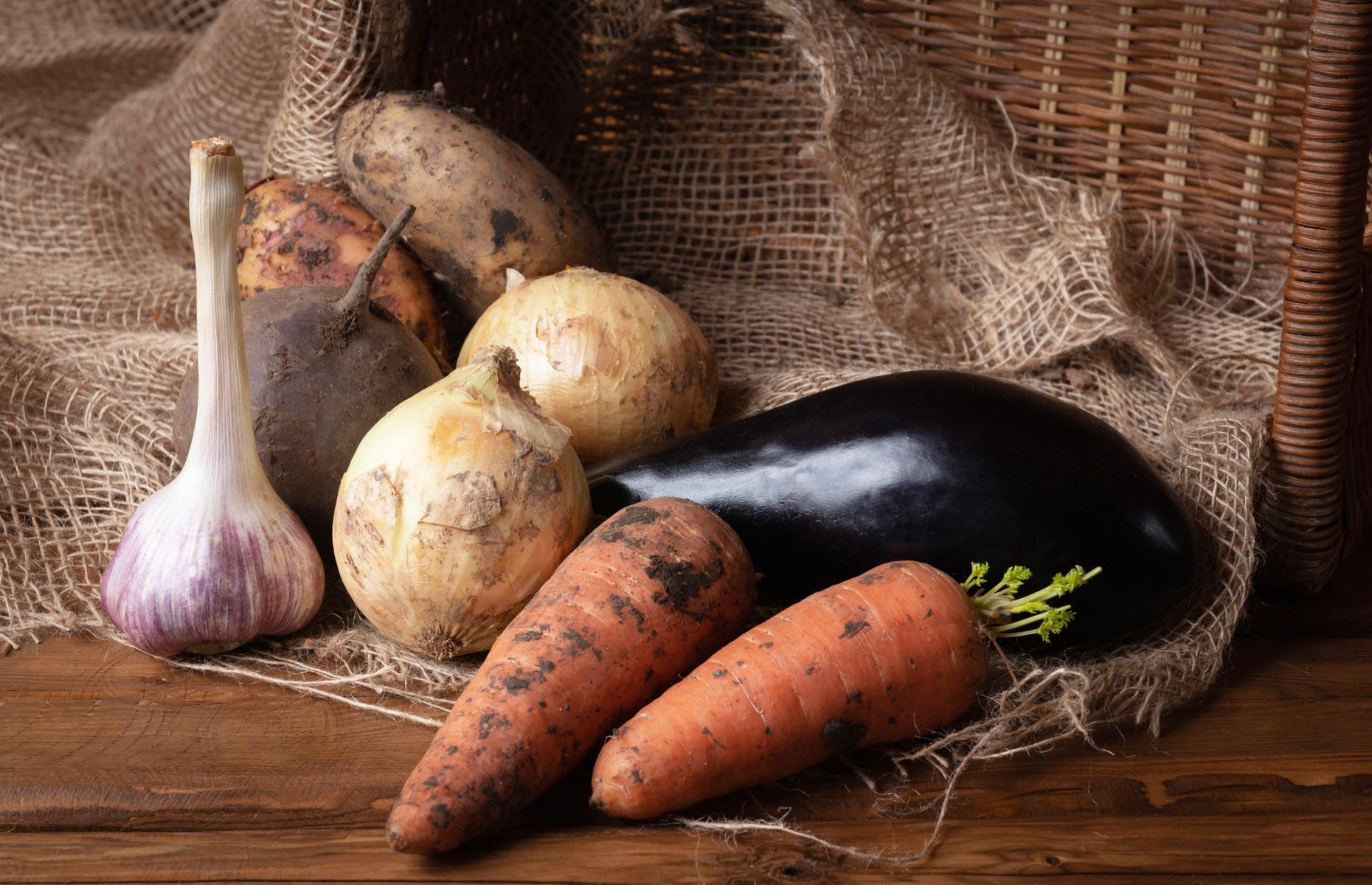 Don’t store potatoes, onions or garlic in the fridge 