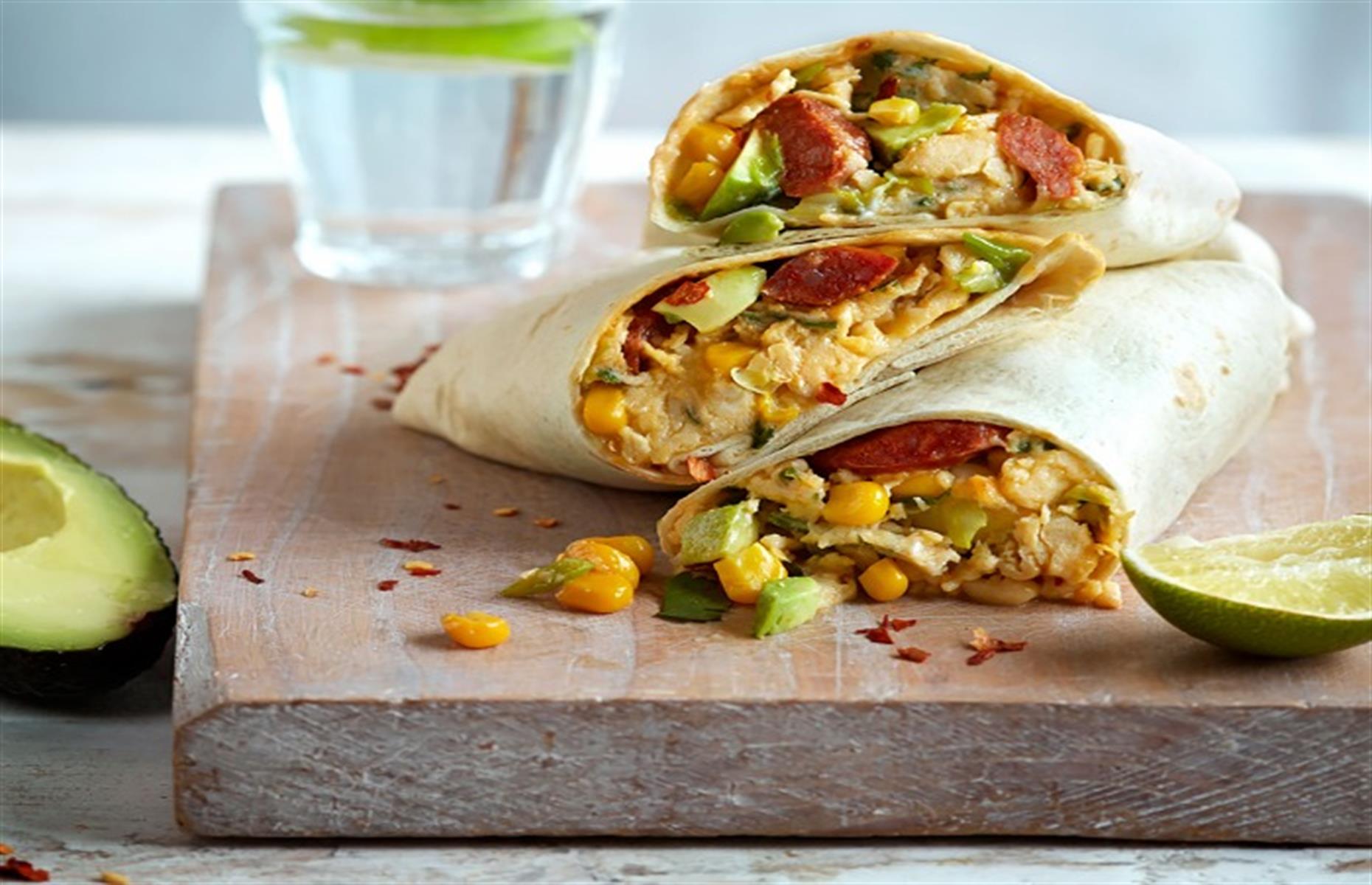 Loaded breakfast burrito