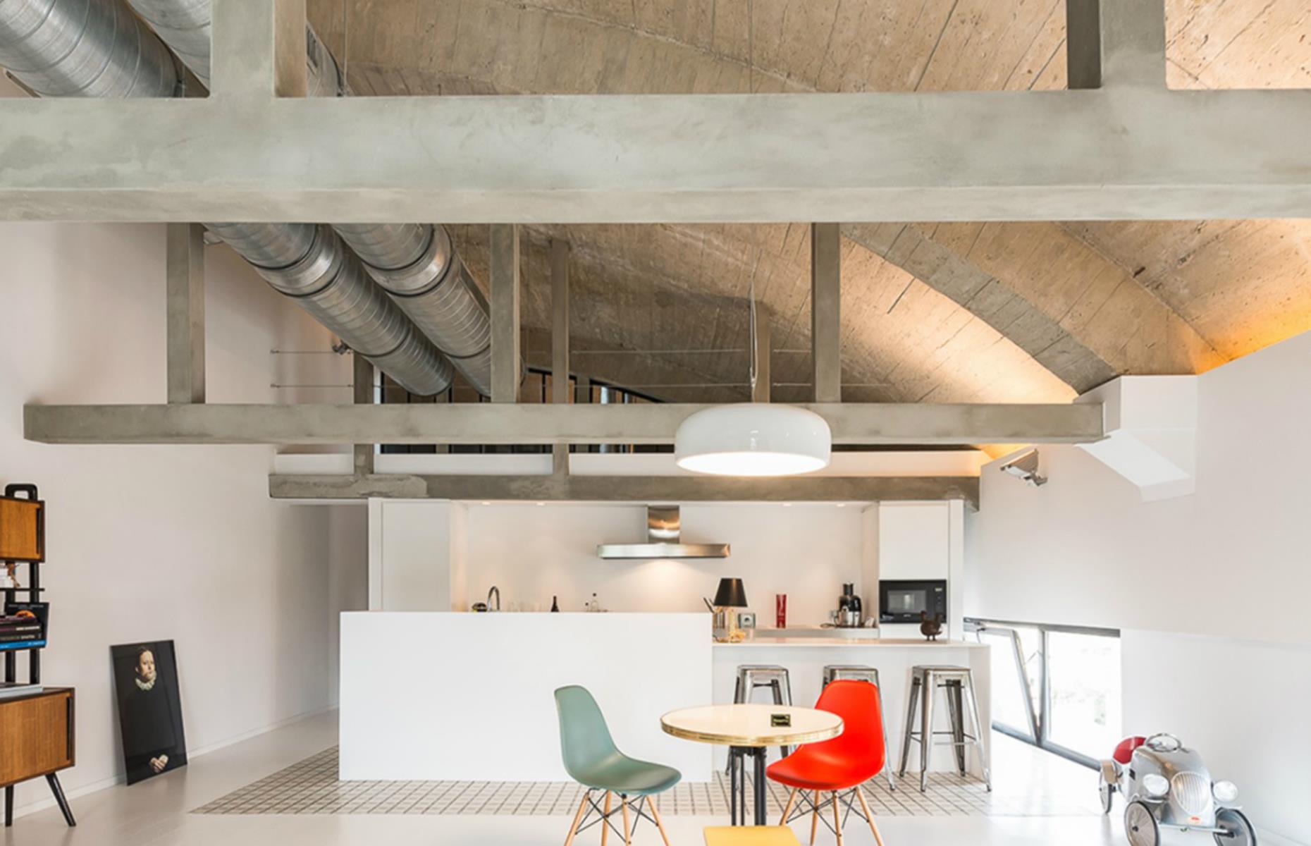 Industrial penthouse, Brussels, Belgium