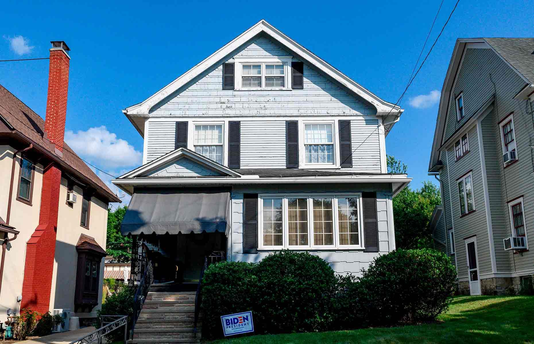 Joe Biden's clapboard home in Scranton, Pennsylvania