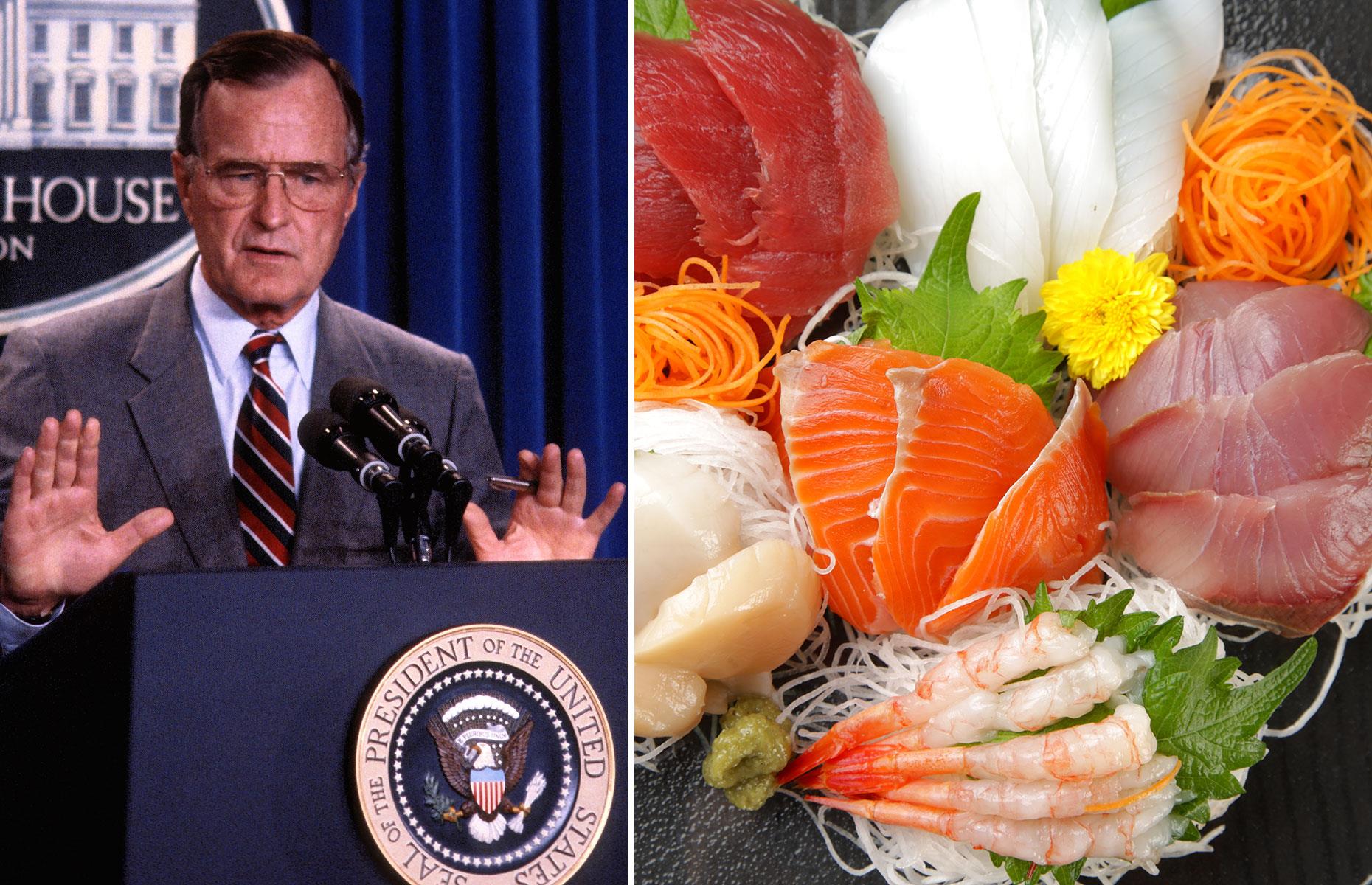 George H.W. Bush’s sushi incident 