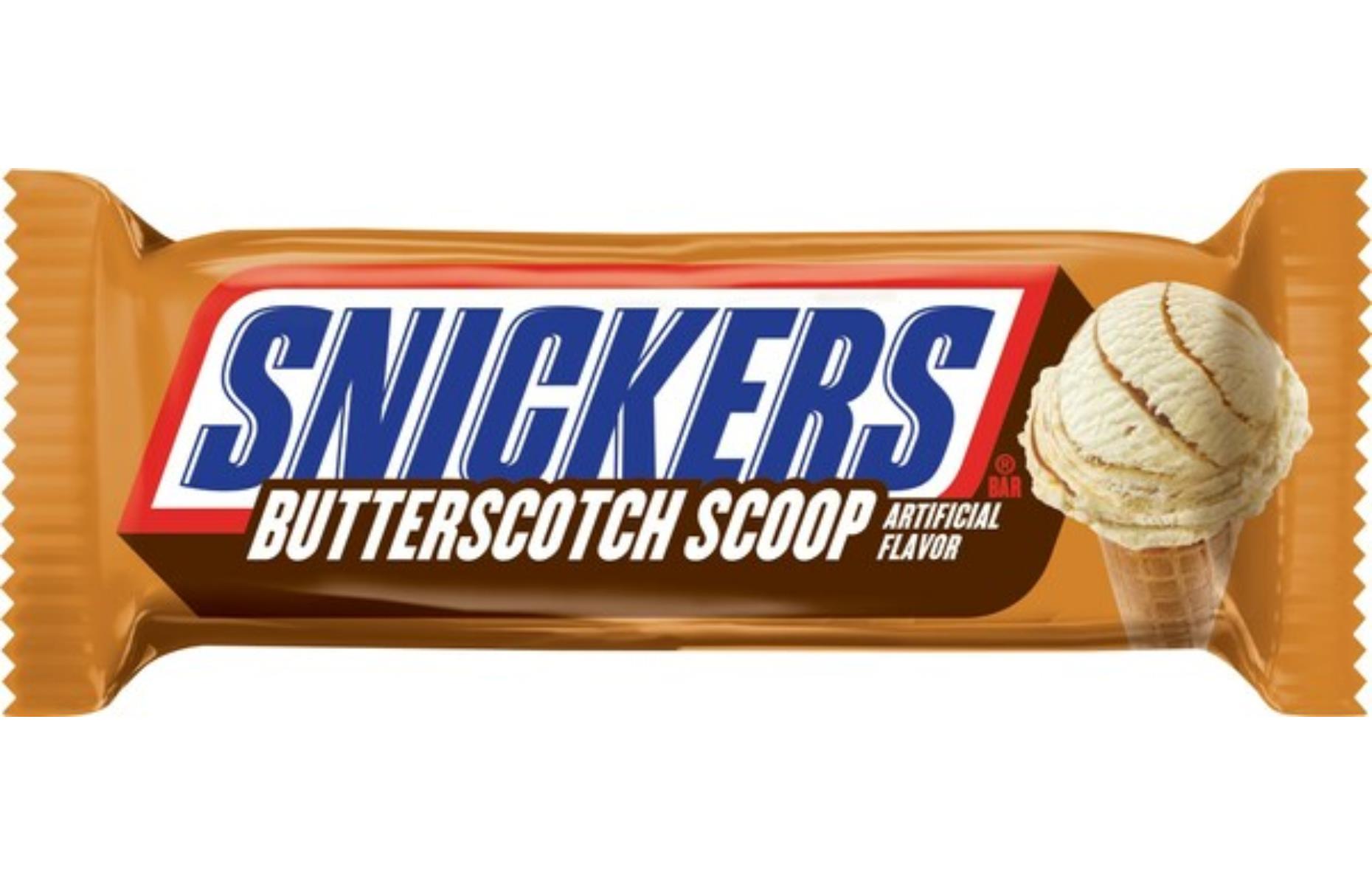 35. Snickers con helado de caramelo