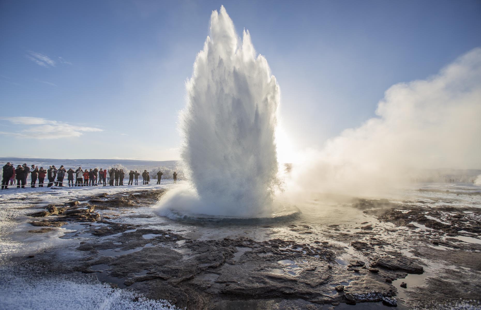 Strokkur geyser, Haukadalur Valley, Iceland