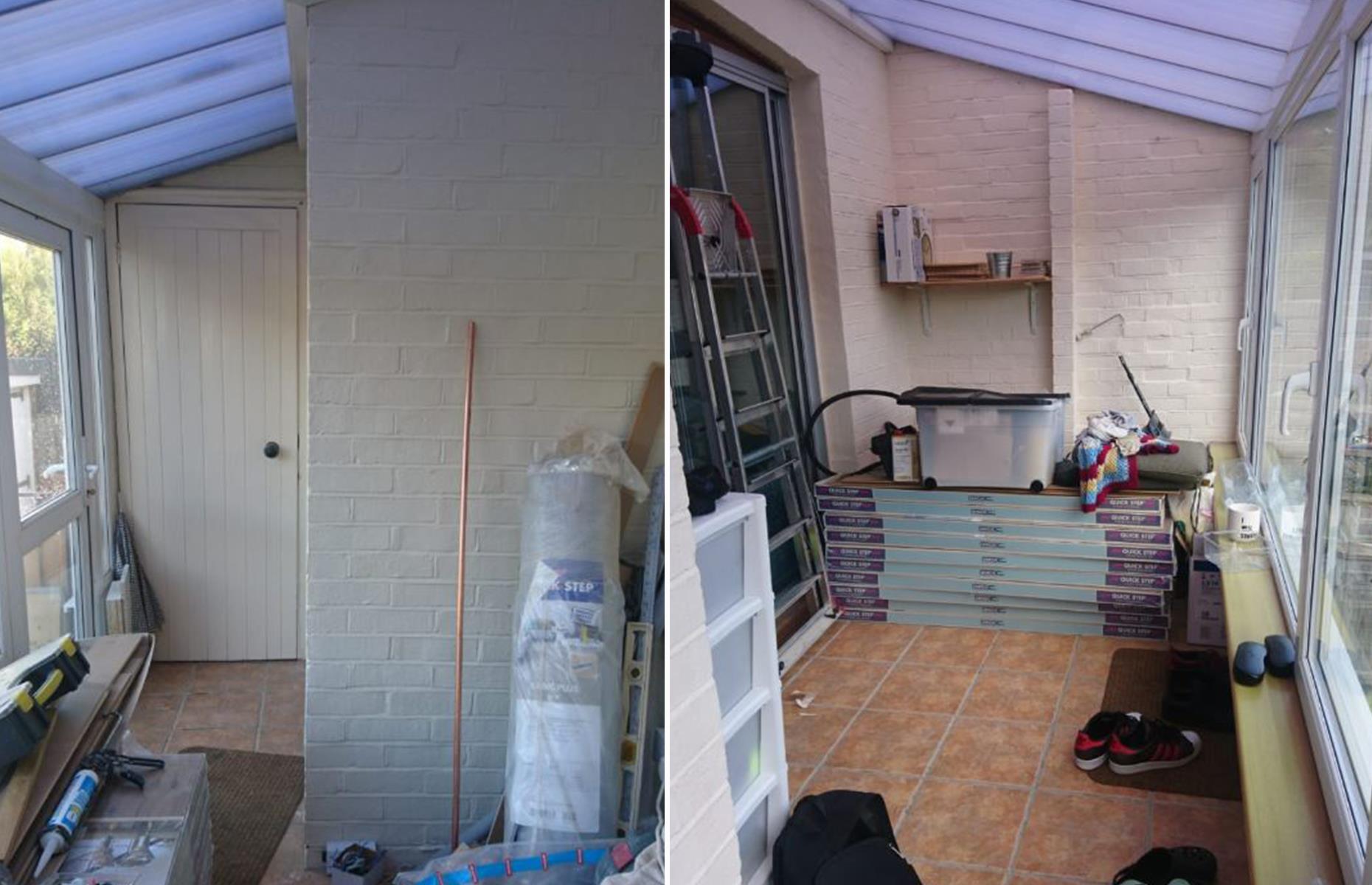 Before: an unloved lean-to
