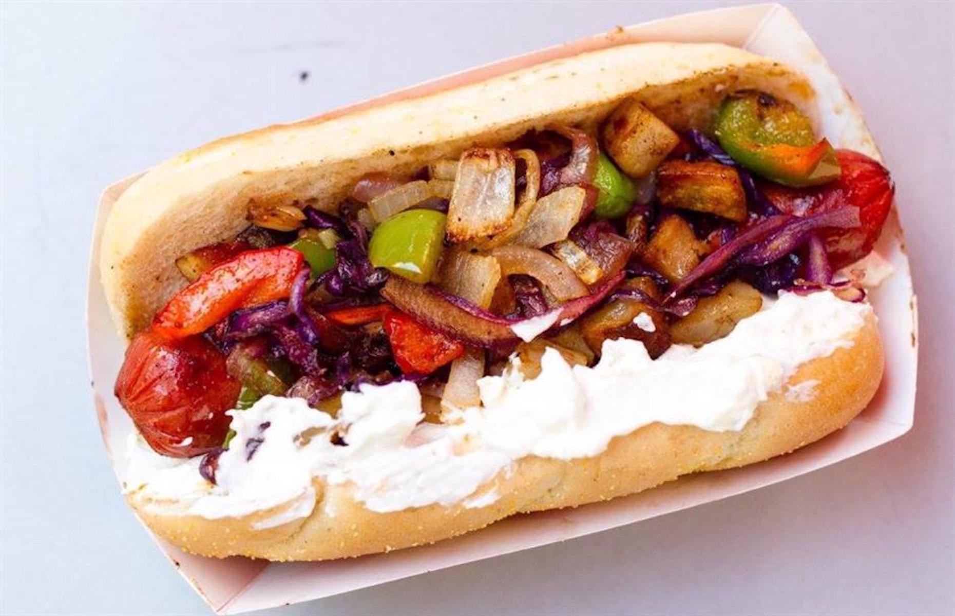 10. Seattle-style hot dog