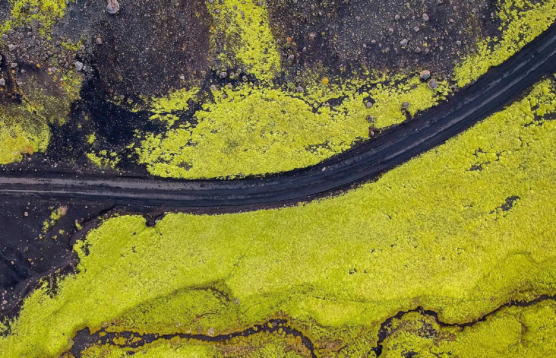 Road near Laki Volcano, Iceland