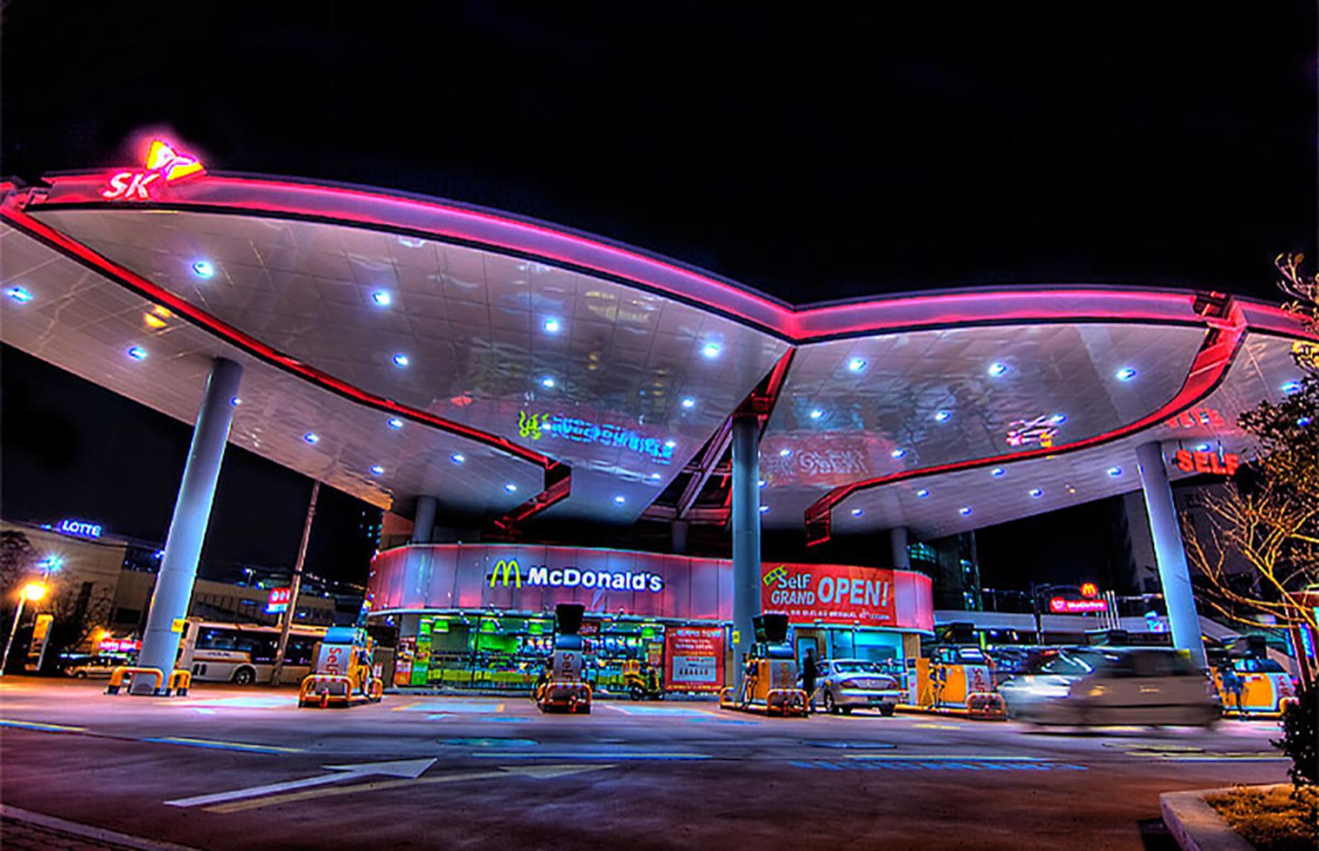 16. Petrol station McDonald's, Ulsan, South Korea
