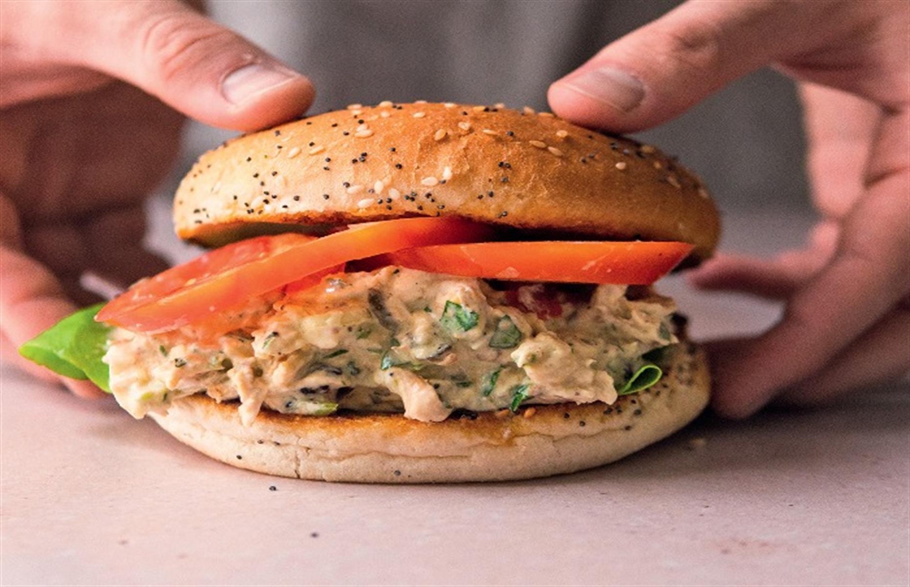 Leftover chicken salad sandwich
