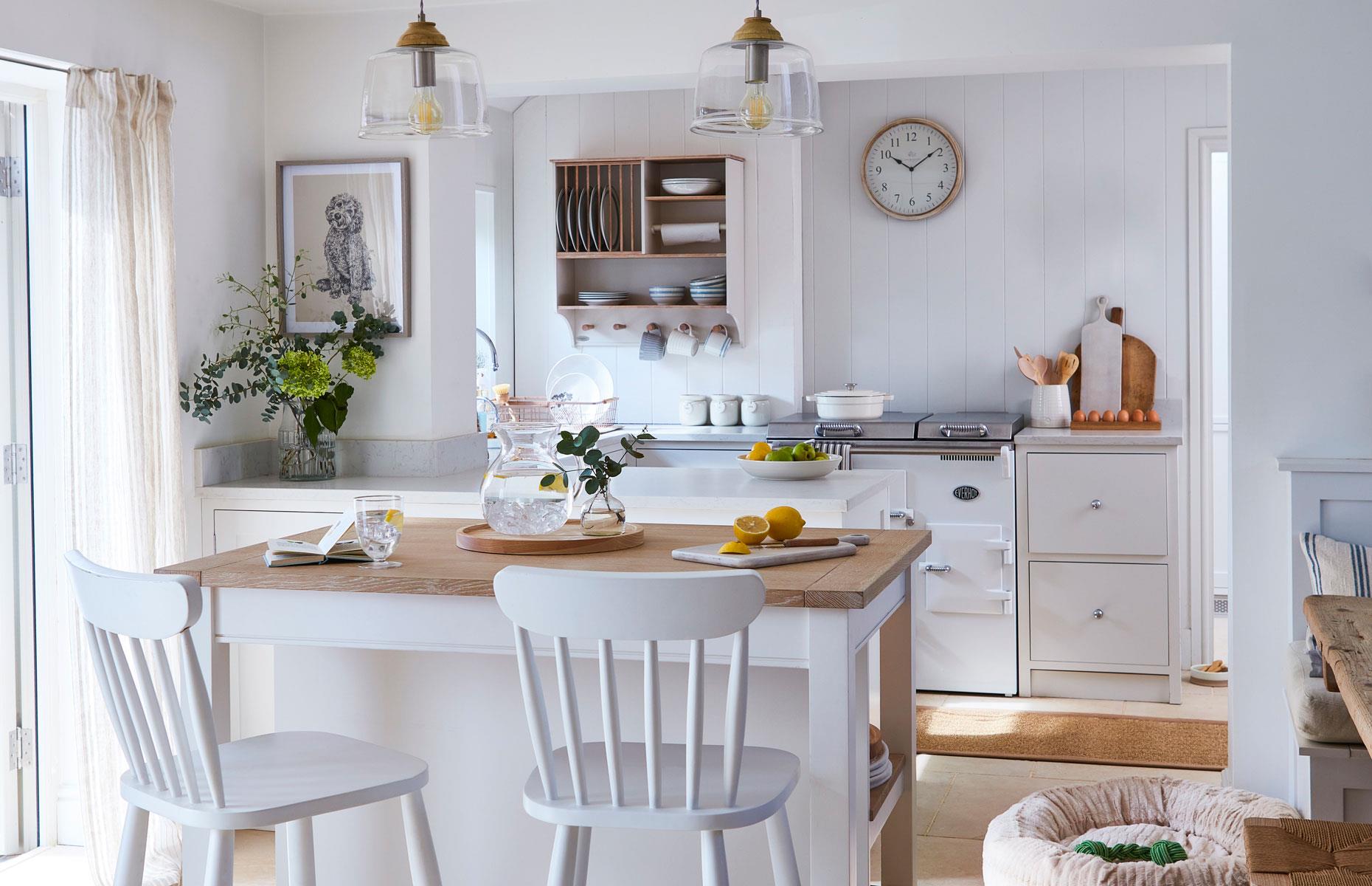 Create a coastal-look kitchen