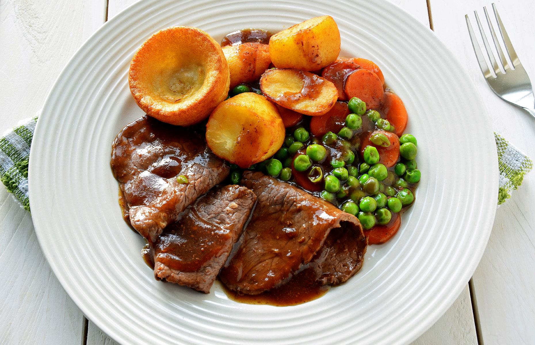 4. Roast dinner with Yorkshire pudding