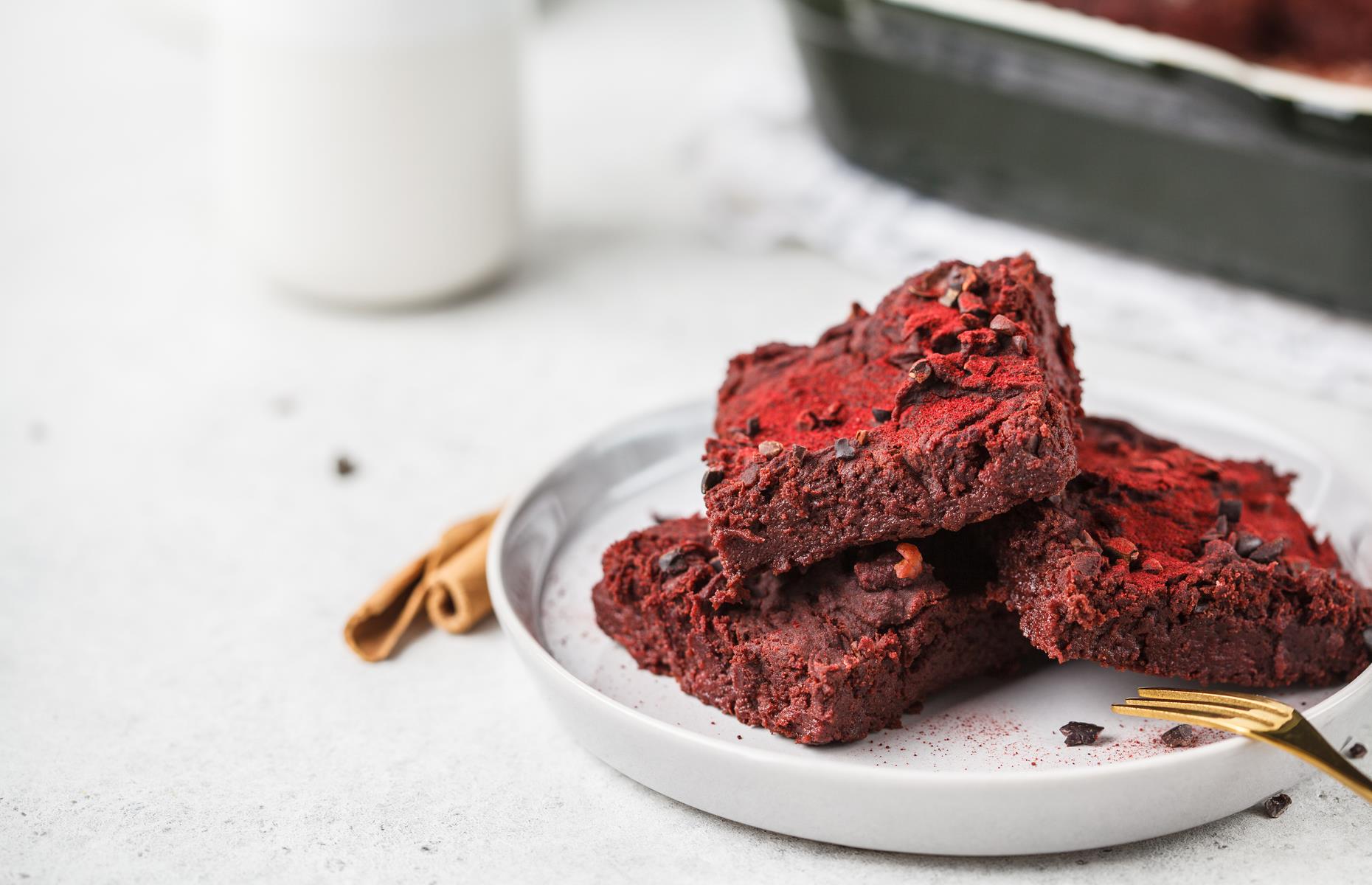 Chocolate and beetroot brownies