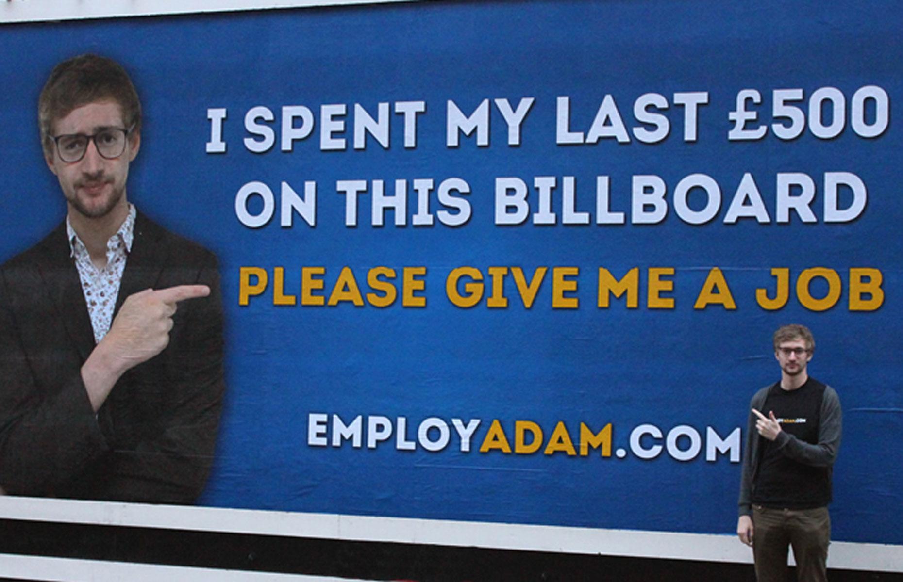 Adam's billboard ad