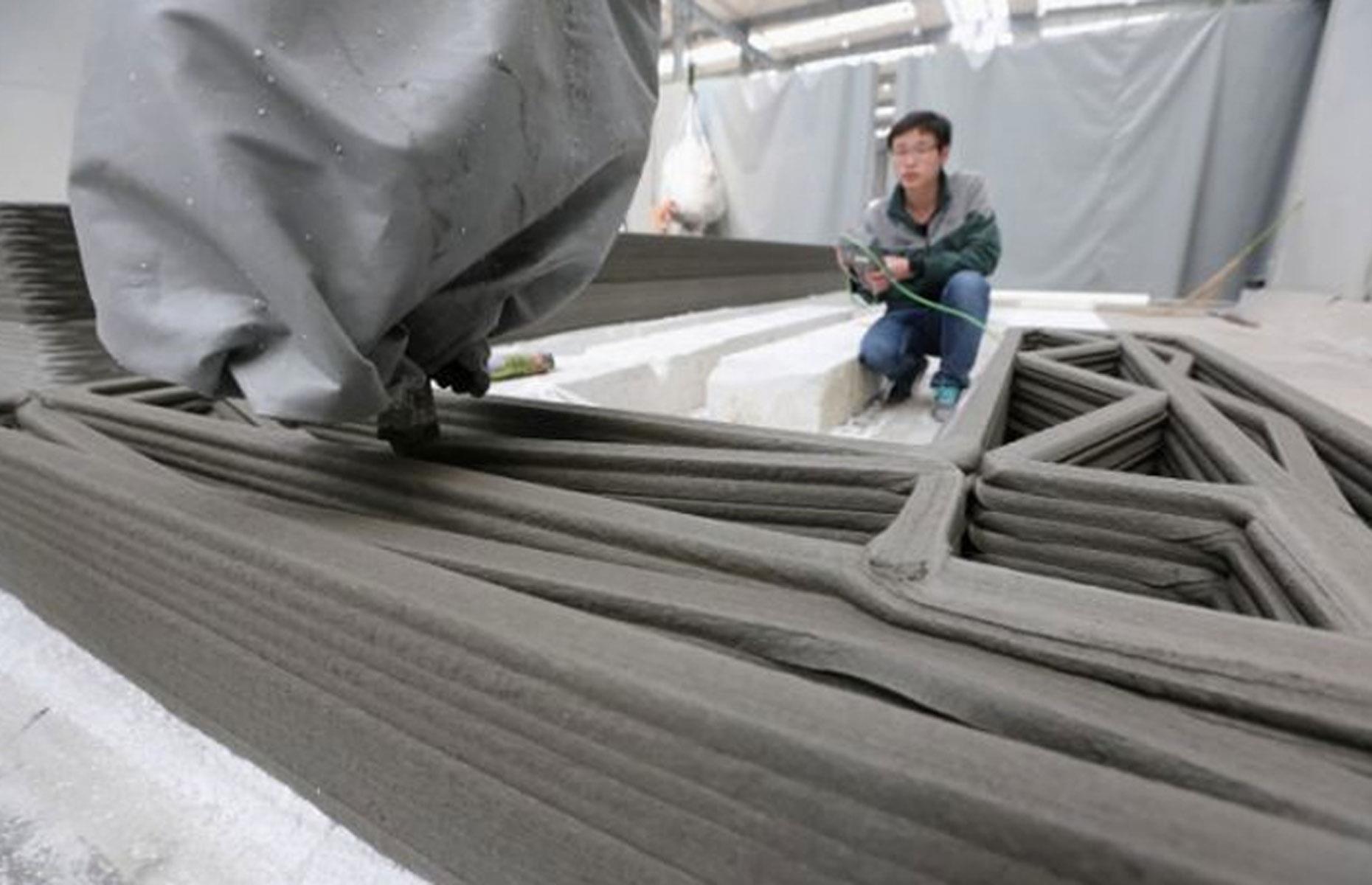 3D-printed apartment block