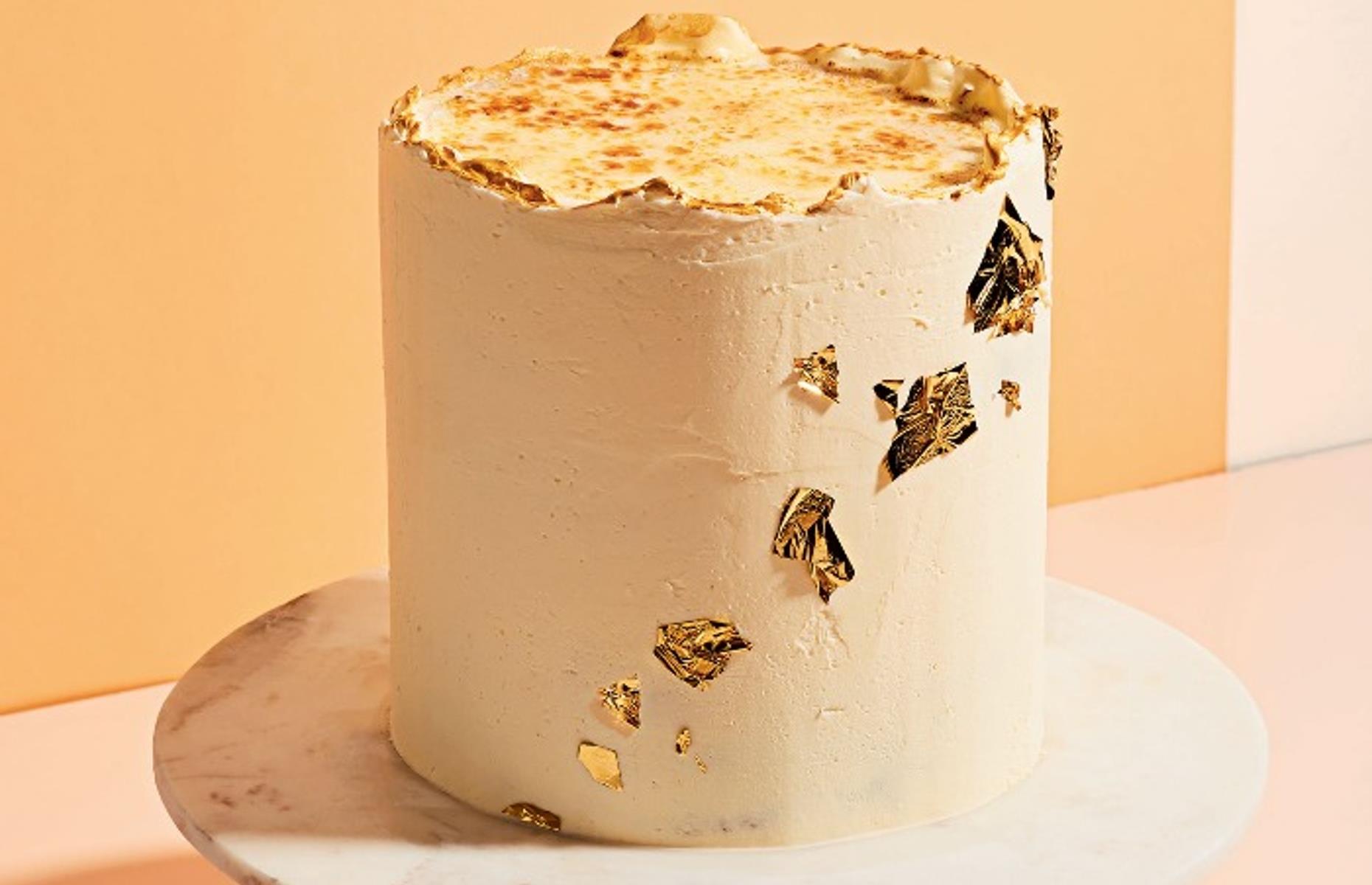 51. Crème brûlée cake