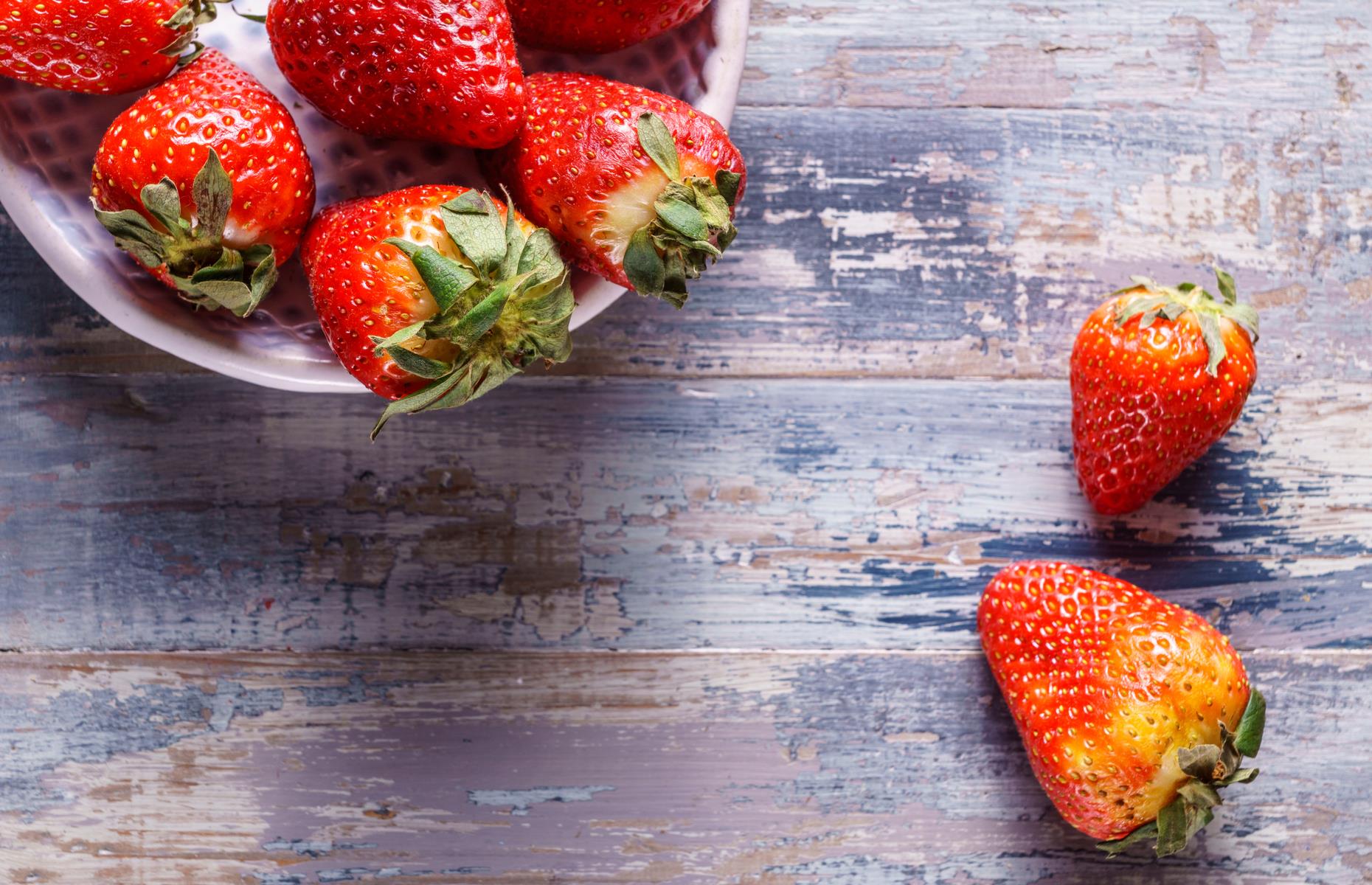 Strawberry leaves