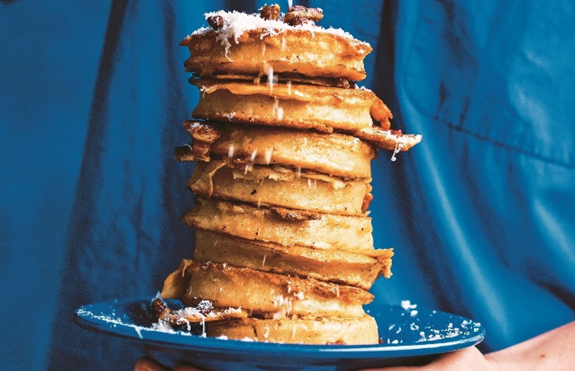 French toast-style bacon crumpets