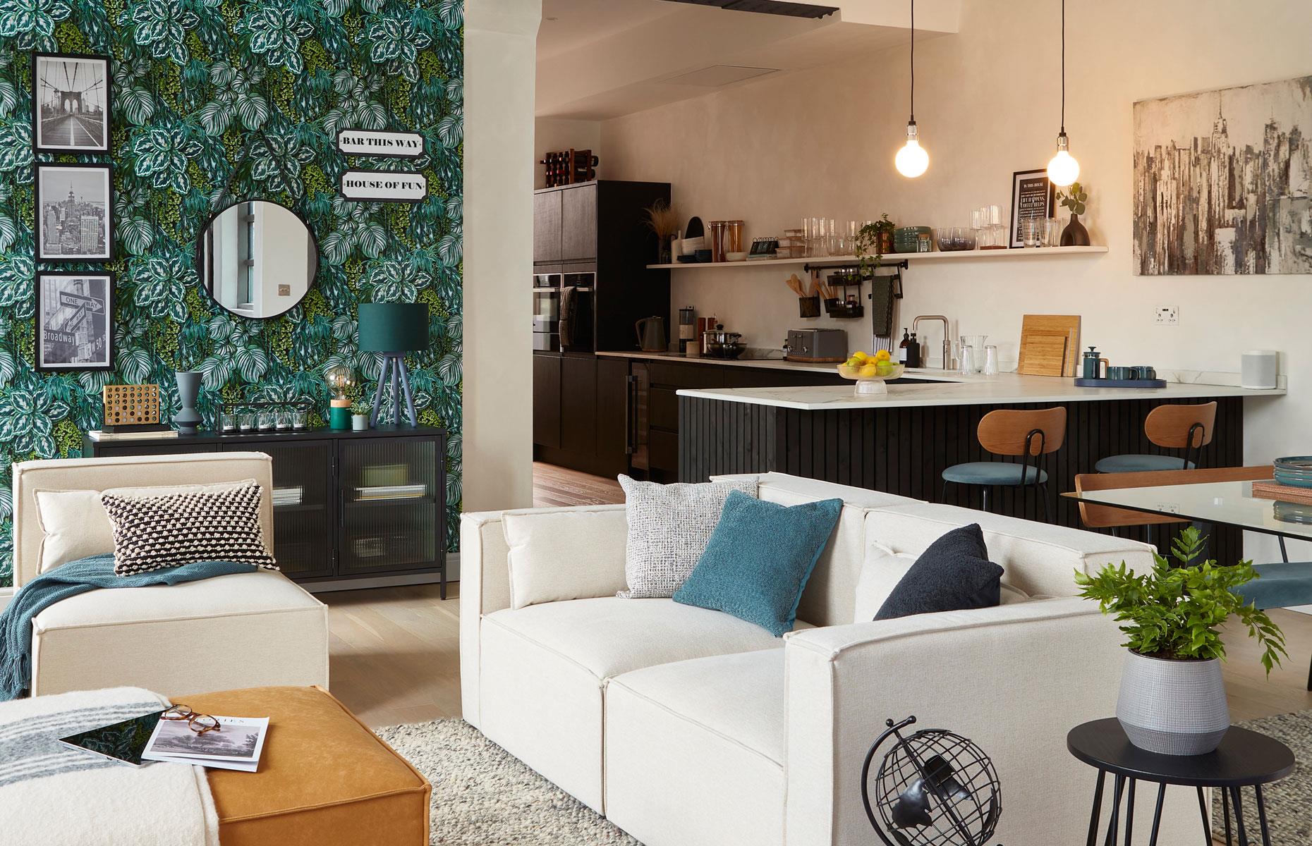 Zone with wallpaper