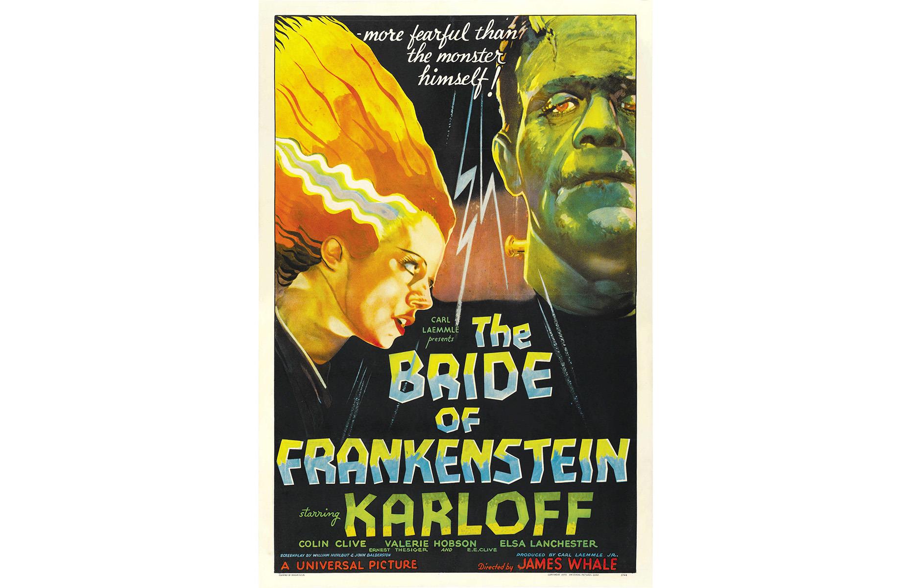 =10. The Bride of Frankenstein (American poster, 1935): $334,600 ($516k/£387k today)