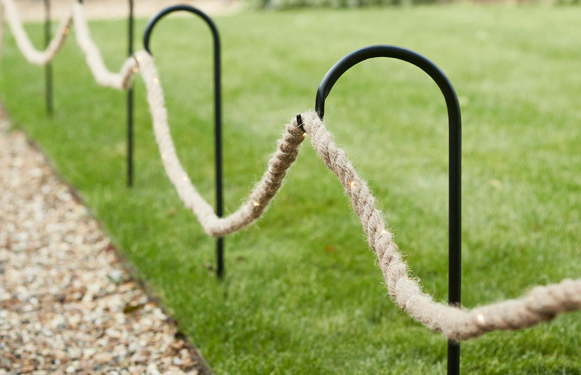 Rope off an area