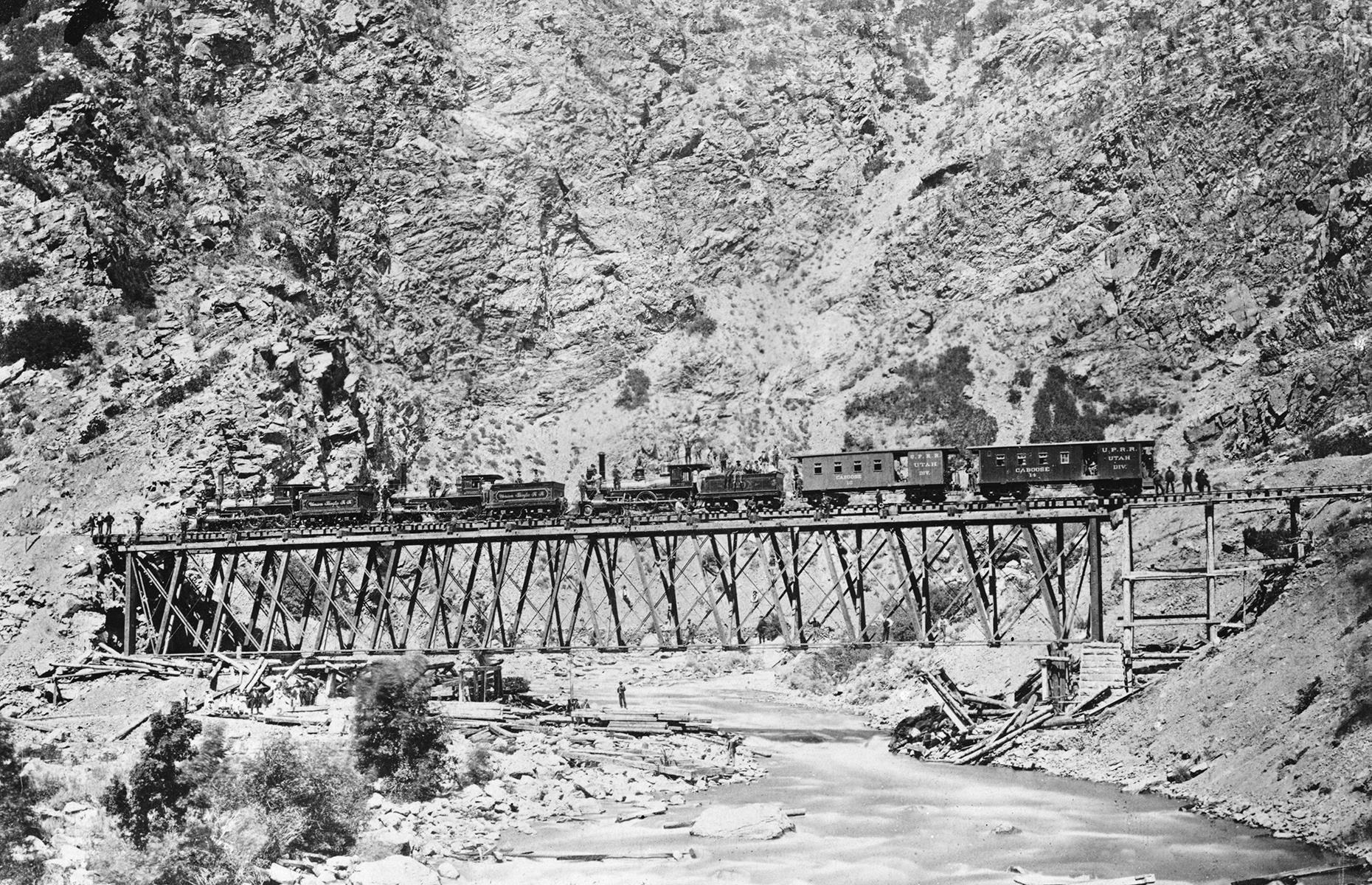1880s: The transcontinental railway powers Gilded Age progress...
