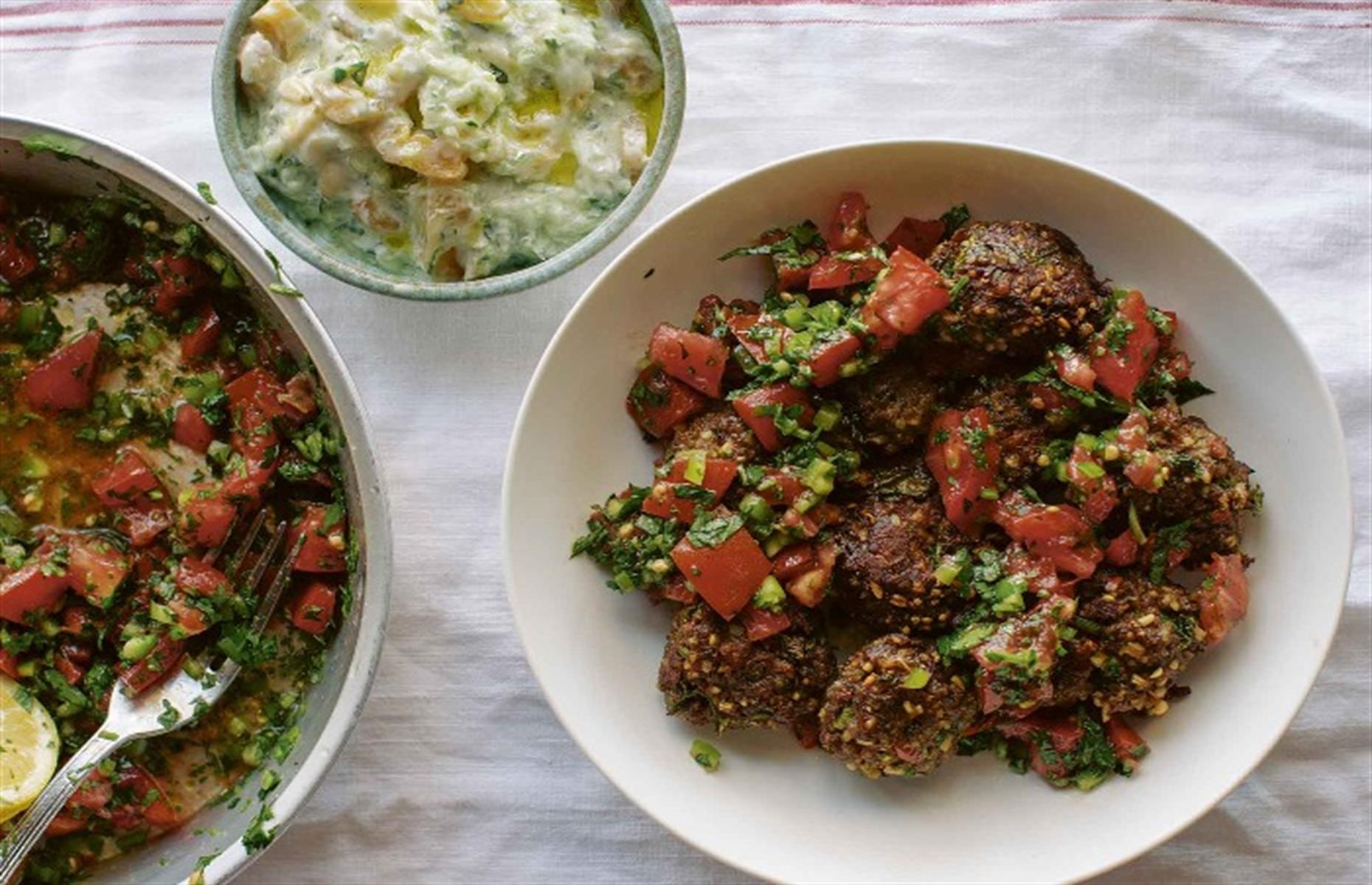 Lamb kofte with parsley salad