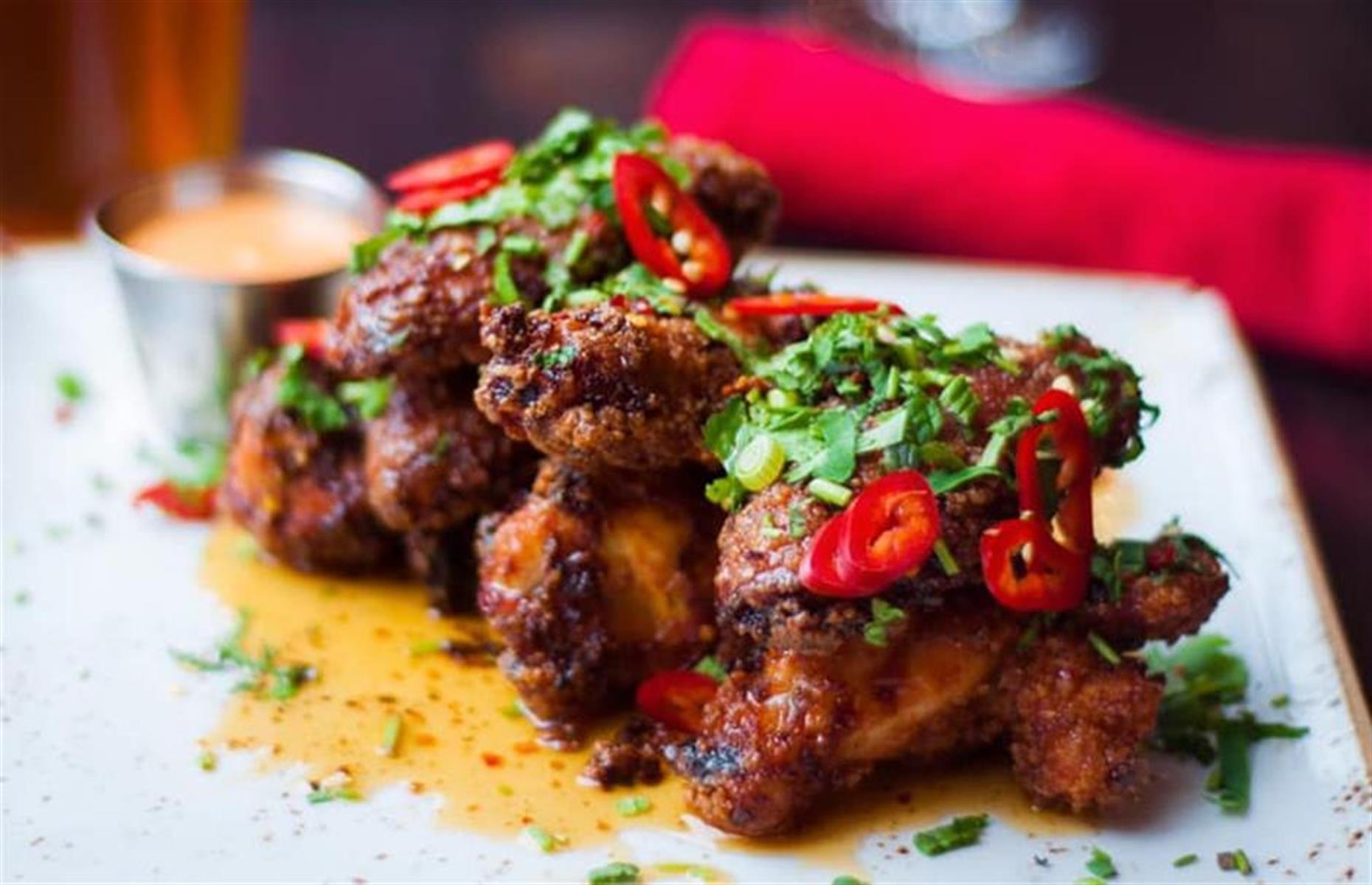 Minnesota: Japanese Sticky wings, Red Cow, various locations