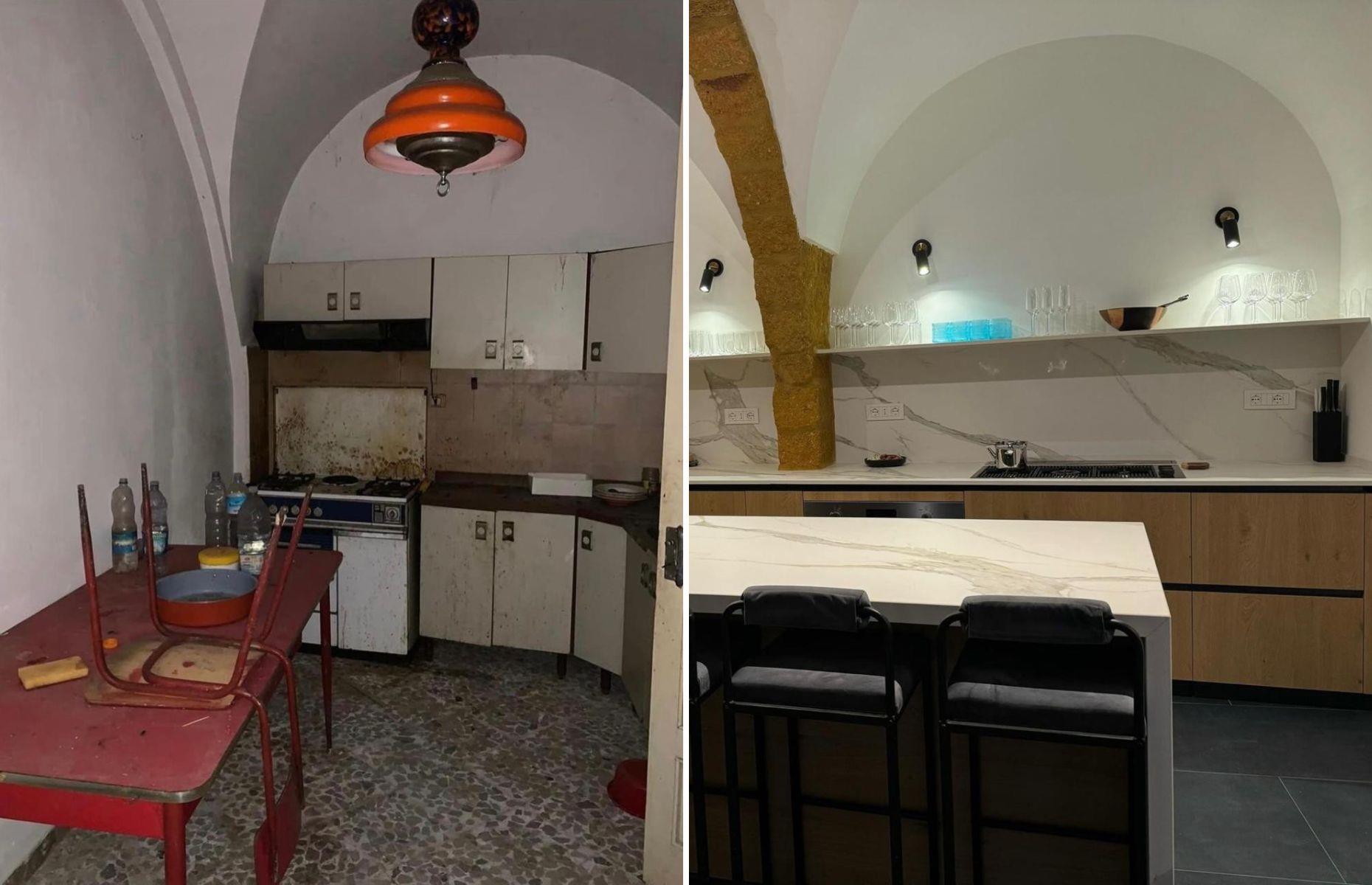 Antes y después: la cocina