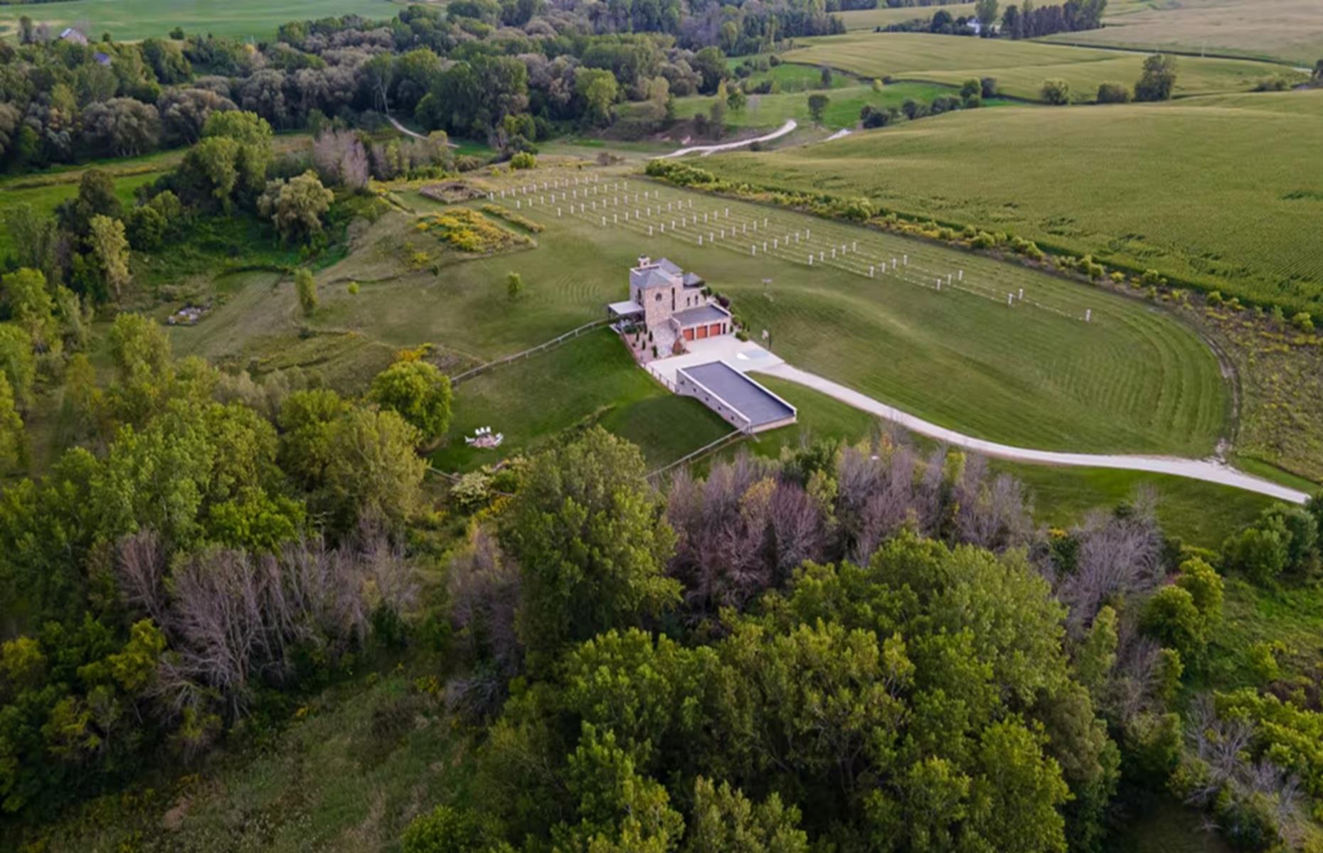 Modern castle: historic vineyard