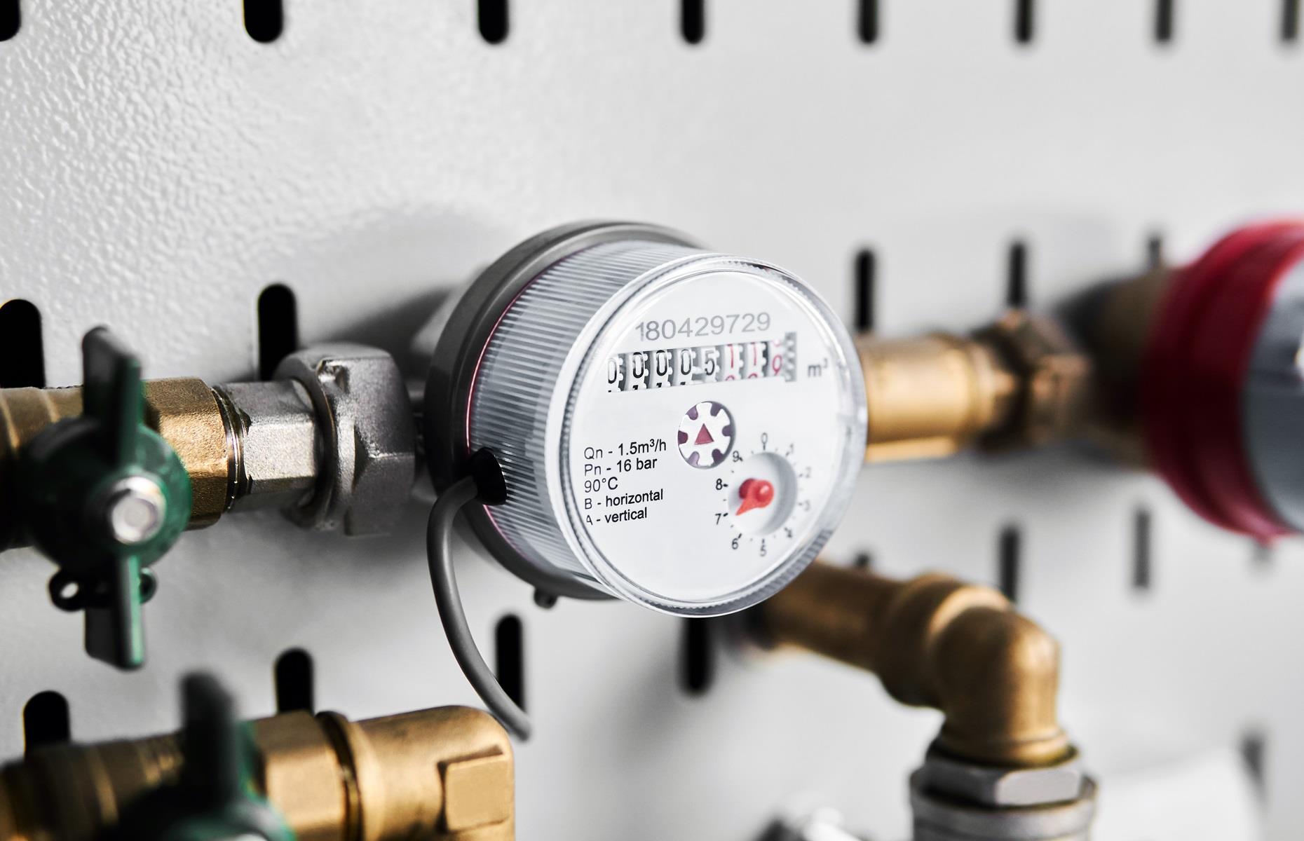 Install a water count meter