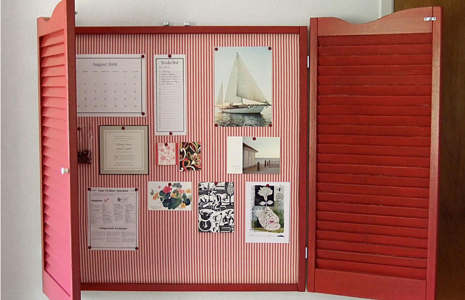 Louvre door memo board