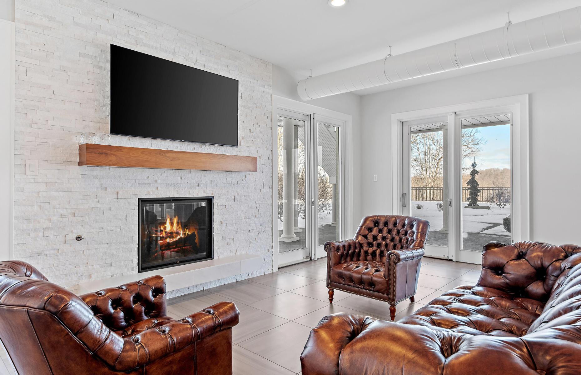 Lower-level living area