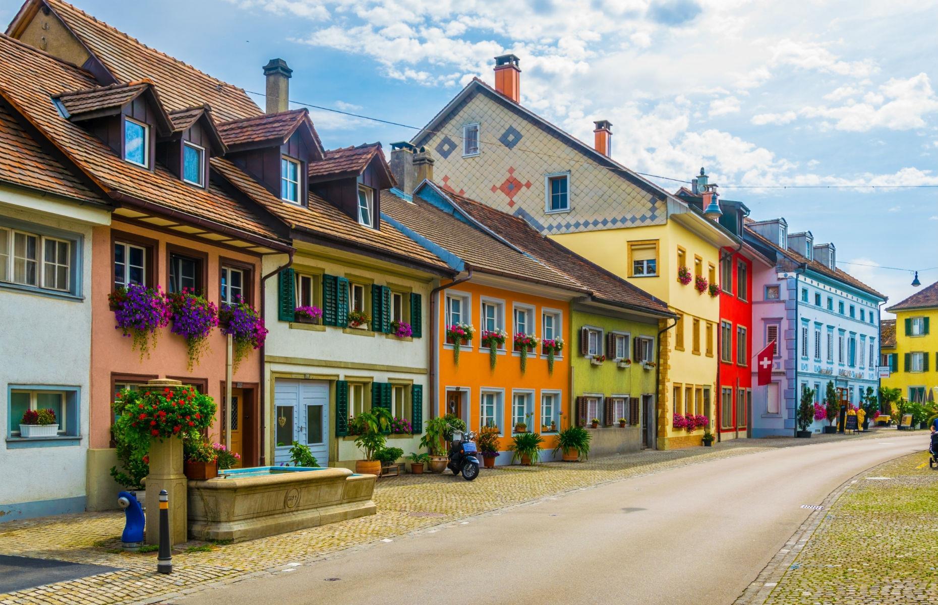 Colourful street, Diessenhofen, Switzerland