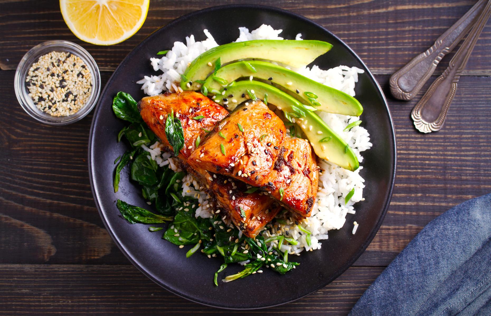 Glazed salmon