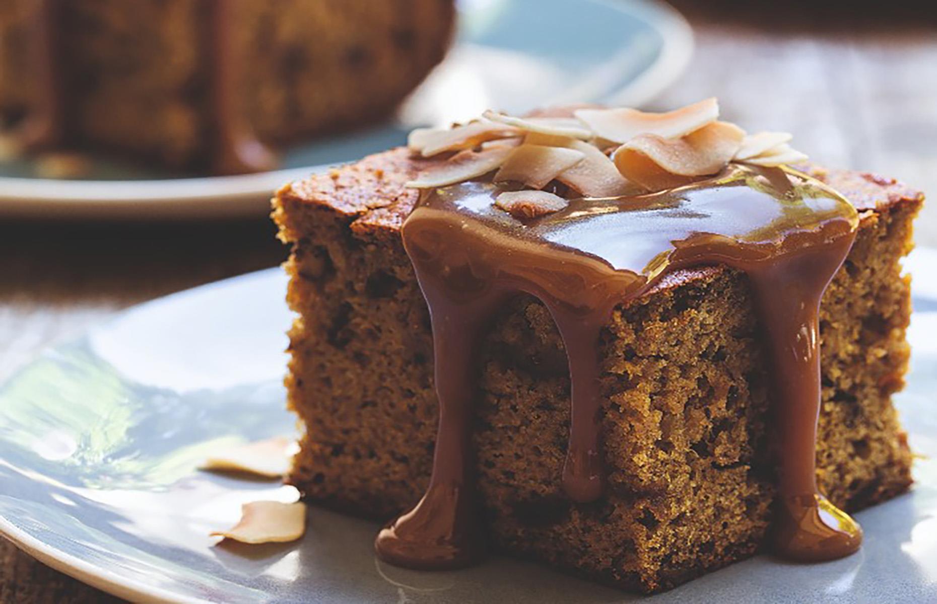 Sticky date pudding with coconut caramel